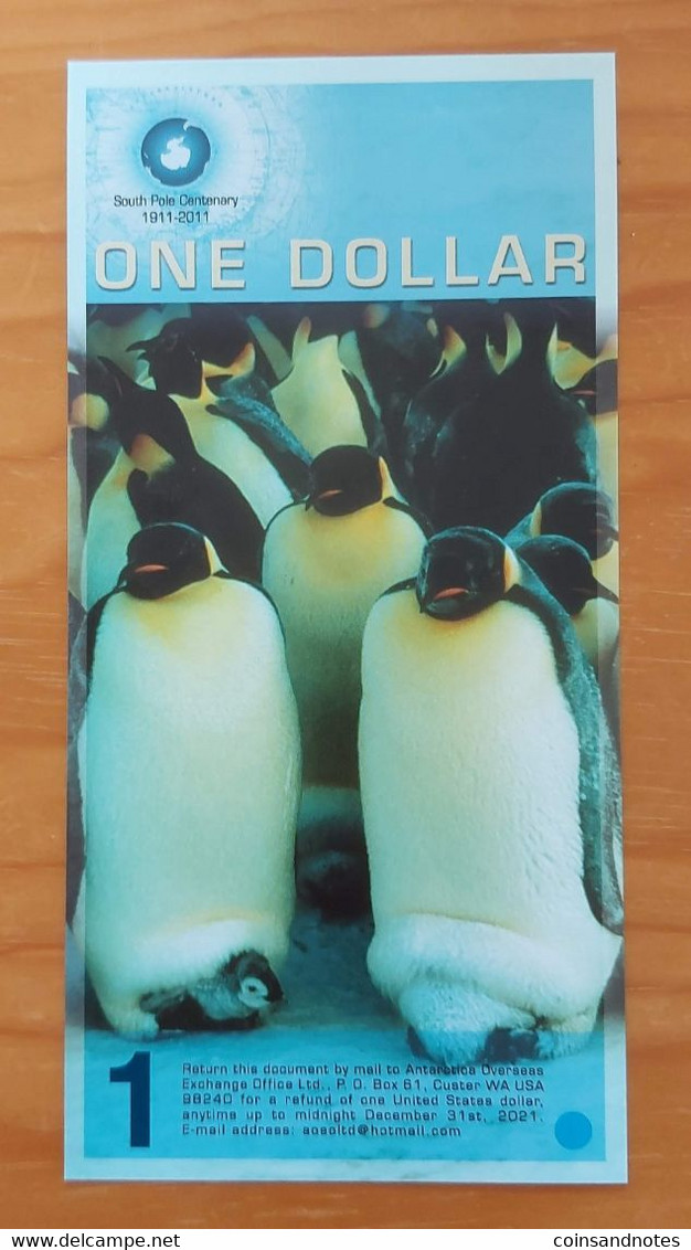 Antarctica (South Pole) 2011 - One Dollar ‘Penguins’ - UNC - Sonstige – Amerika