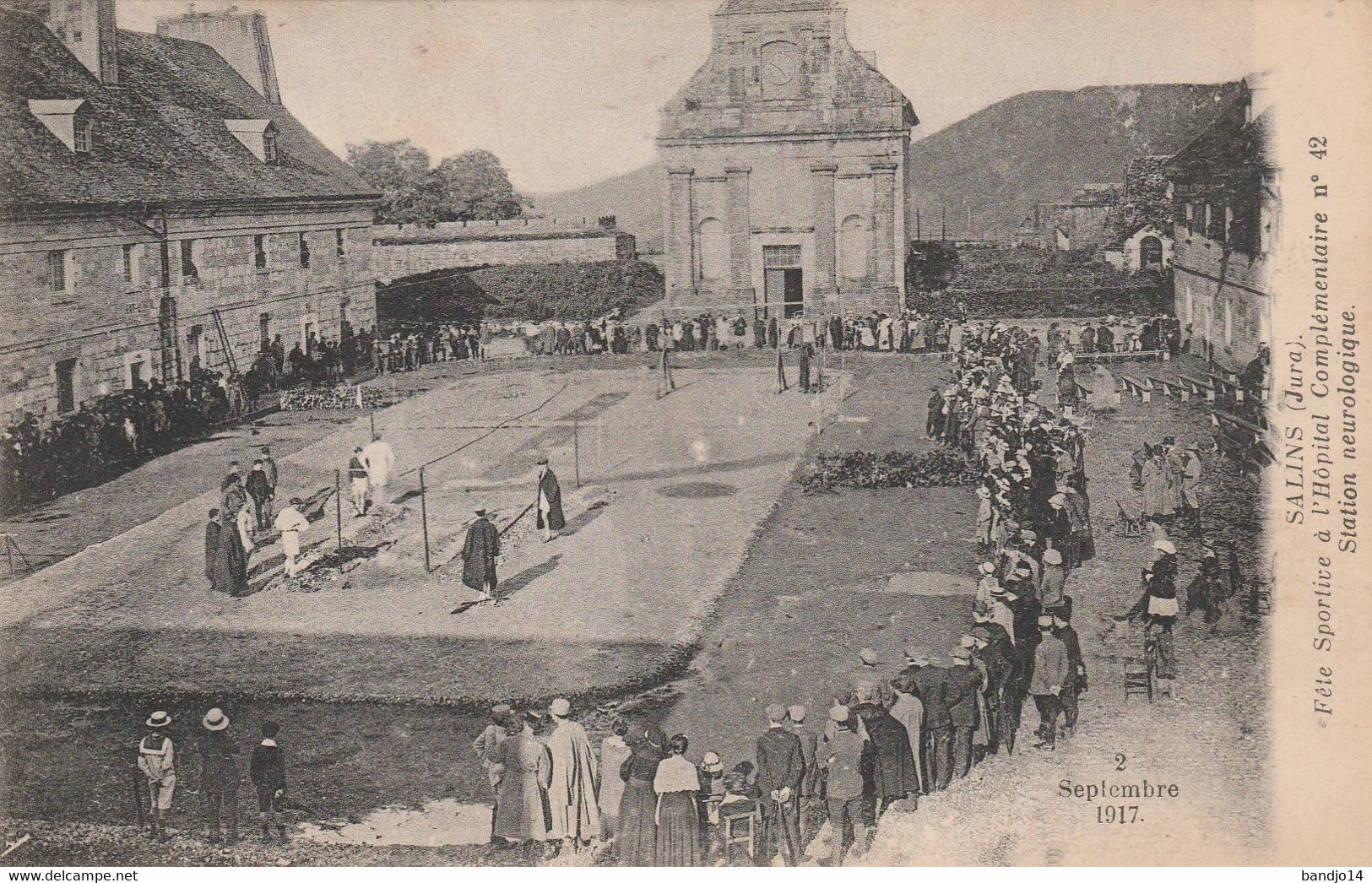 Salins ( 39)  Fête Sportive à L'hôpital Complémentaire N° 42  -  Scan Recto-verso - Weltkrieg 1914-18