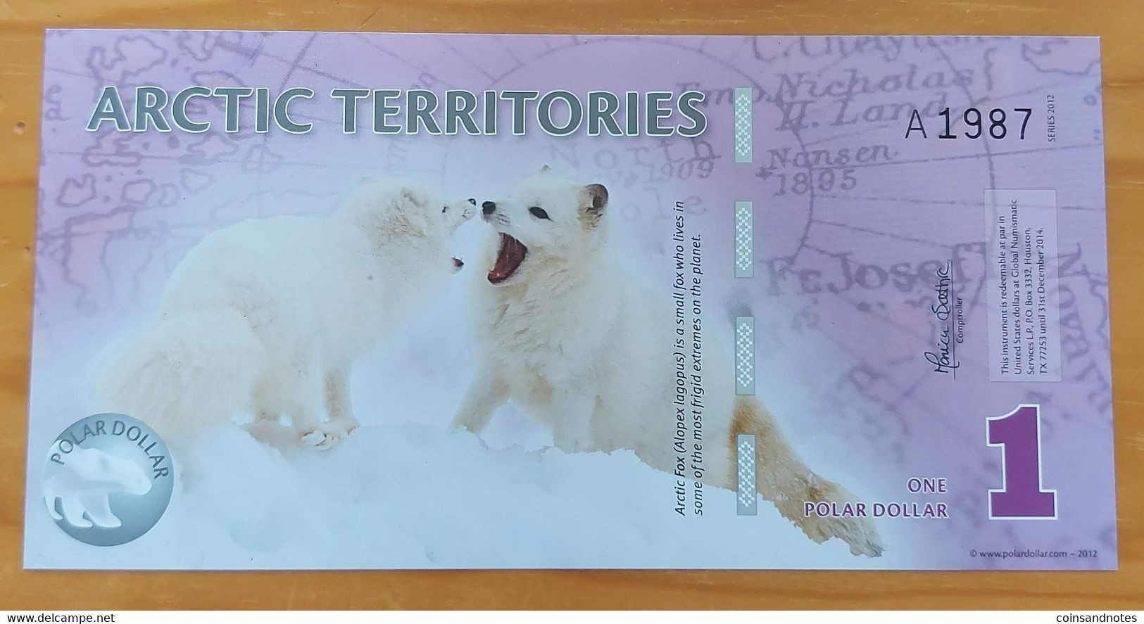 Arctic Territories (South Pole) 2012 - One ‘Polar’ Dollar - UNC - Sonstige – Amerika