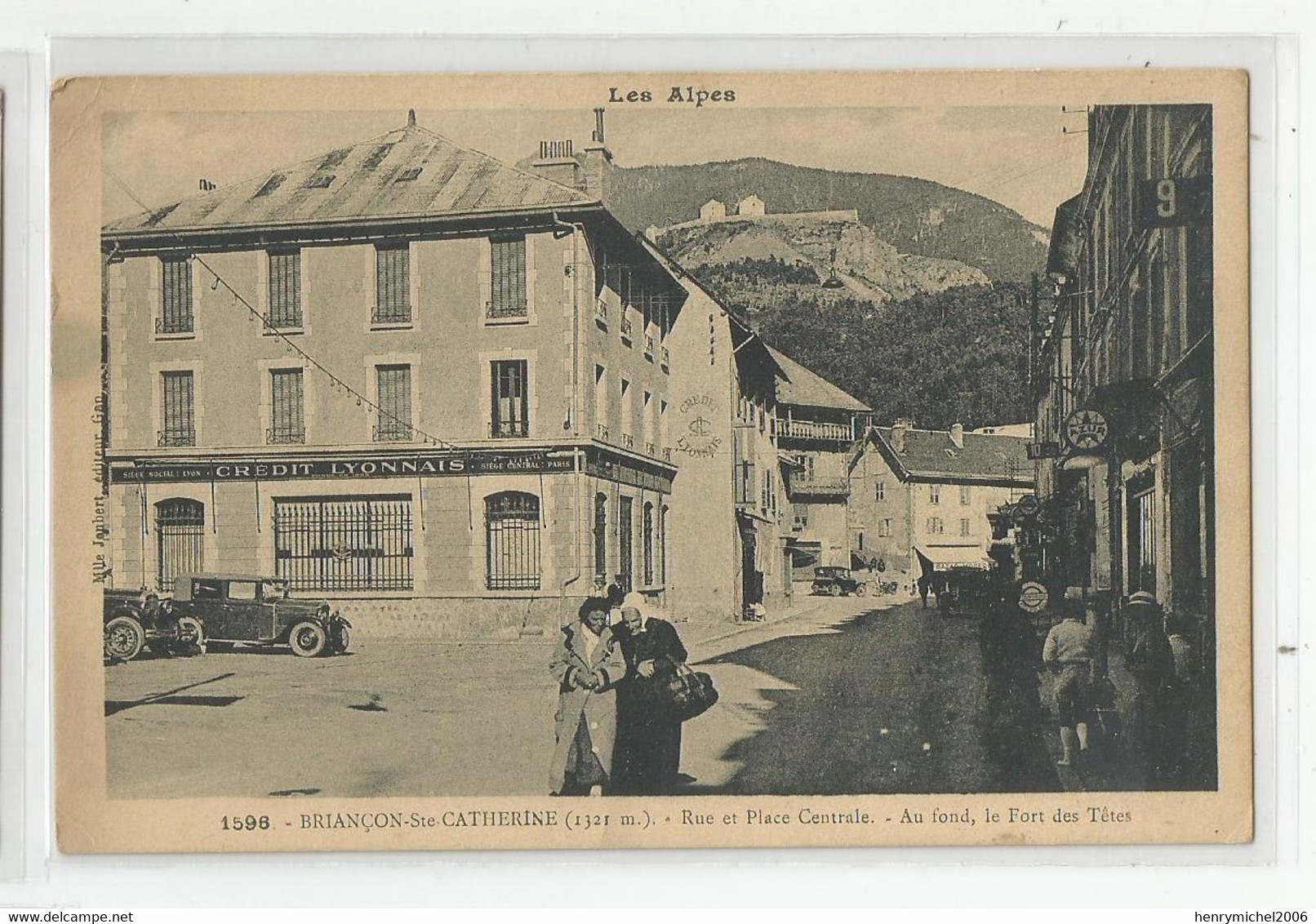 05 Hautes Alpes Briançon Ste Catherine Rue Et Place Centrale Crédit Lyonnais Ed Janbert Gap - Briancon