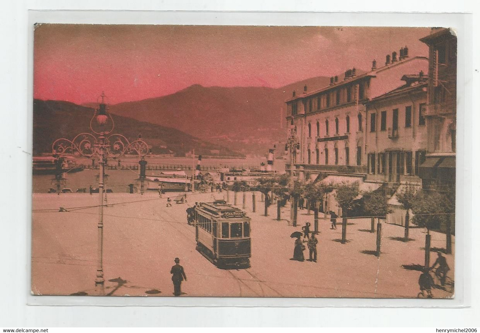 Italie Italia Italy Como Piazza Cavour Tram Tramway 1910 , Ed Brunner - Como