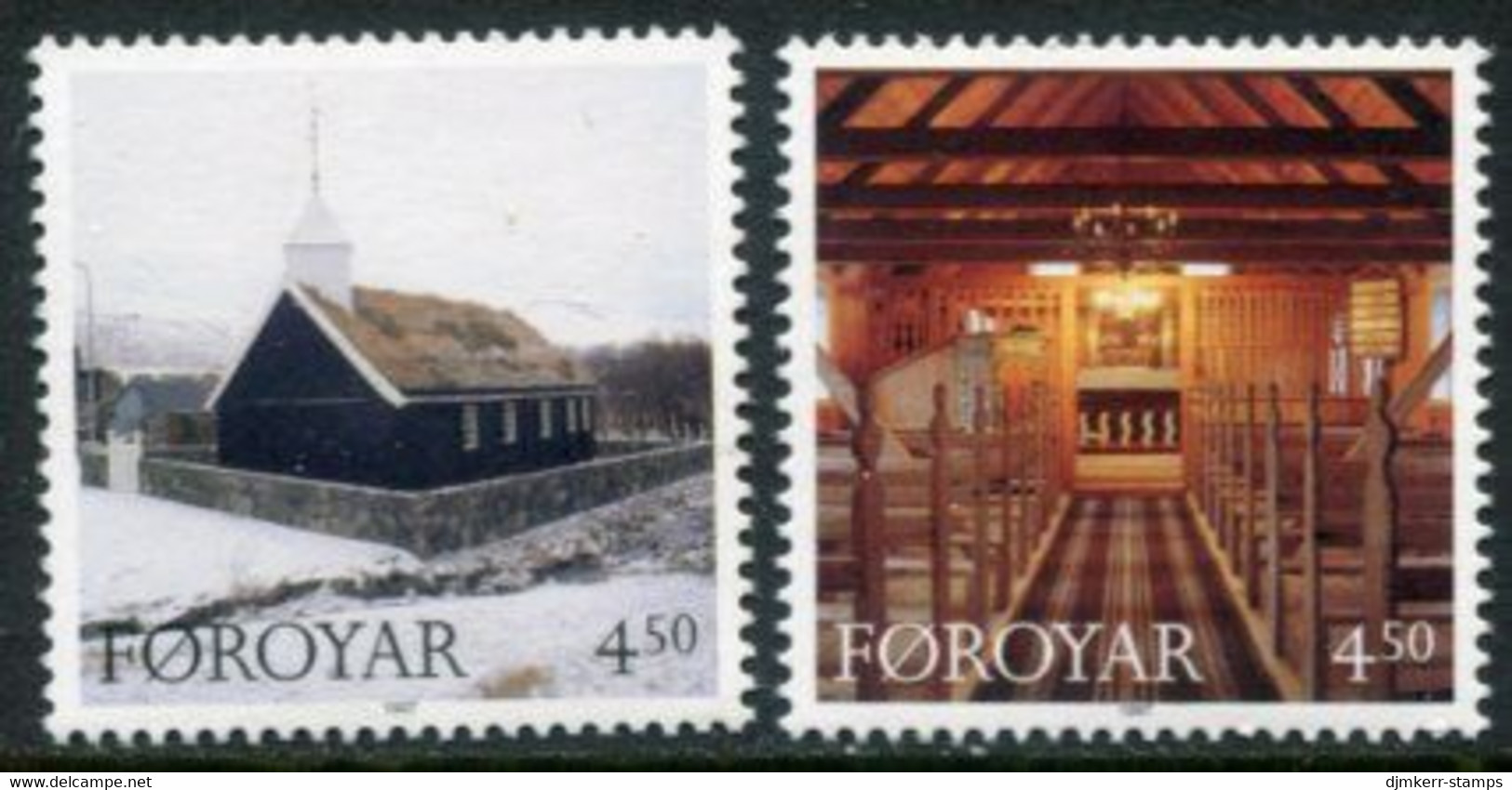 FAROE IS. 1997 Christmas: Hvalvik Church MNH / **.  Michel 326-27 - Färöer Inseln