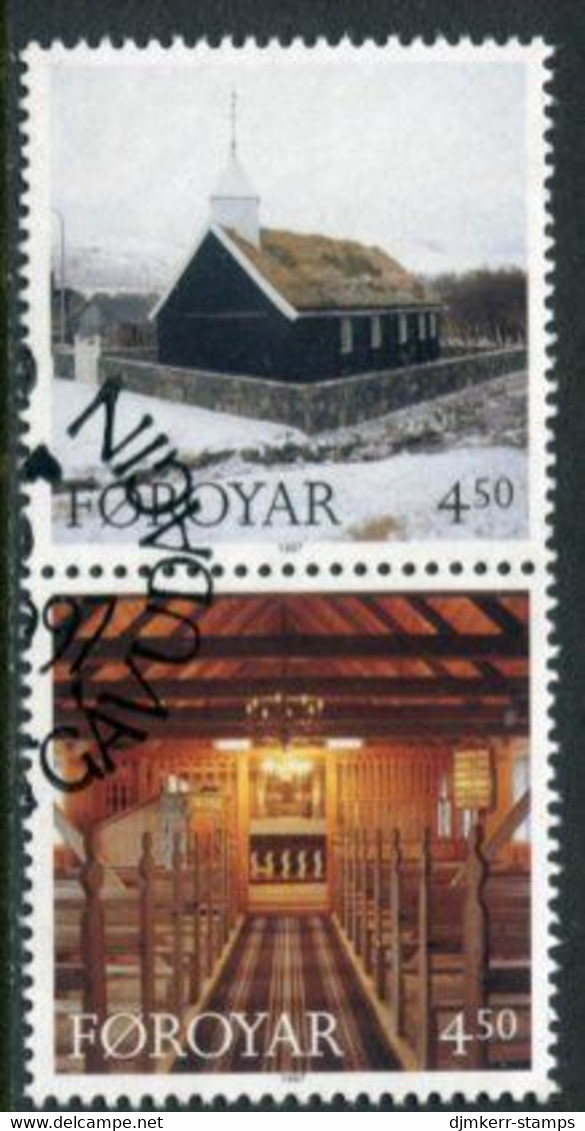 FAROE IS. 1997 Christmas: Hvalvik Church Used.  Michel 326-27 - Färöer Inseln