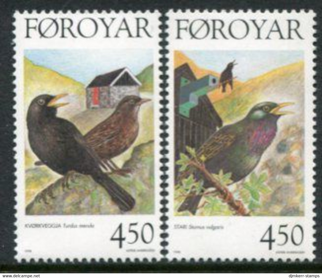 FAEROE ISLANDS 1998 Sedentary Birds I MNH / **.  Michel 332-33 - Faroe Islands