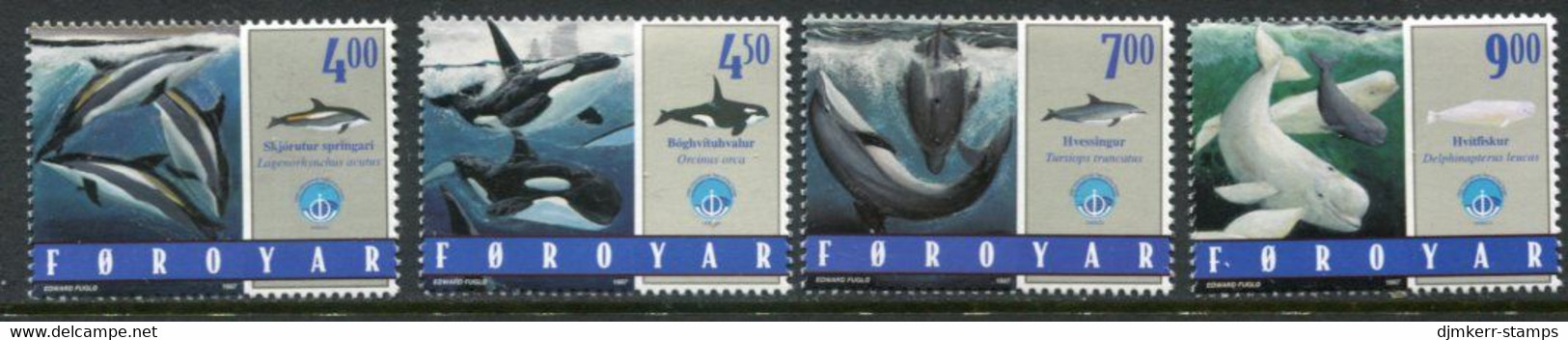 FAEROE ISLANDS 1998 International Year Of The Ocean: Whales MNH / **.  Michel 334-37 - Faroe Islands