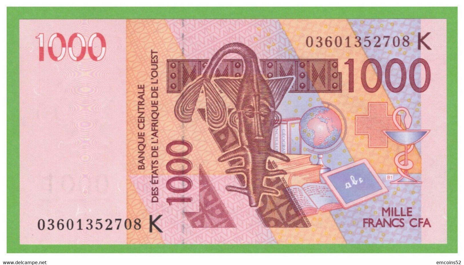 SENEGAL W.A.S. 1000 FRANCS 2003  P-715Ka  UNC - Senegal