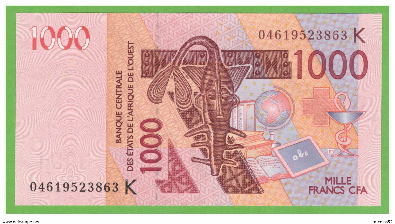 SENEGAL W.A.S. 1000 FRANCS 2004  P-715Kb  UNC - Senegal