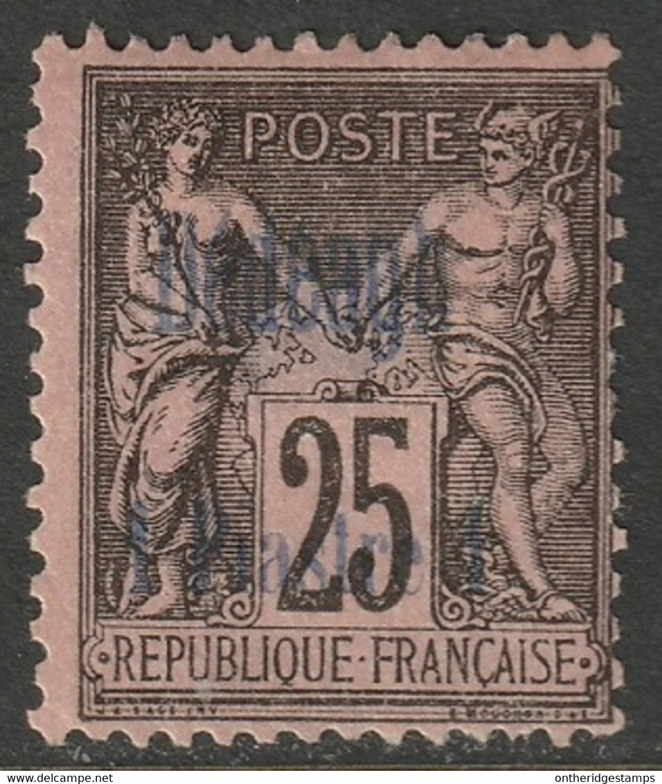 French Offices Dedeagh 1893 Sc 5 Bureau Yt 6 MH* Large Thin - Nuevos