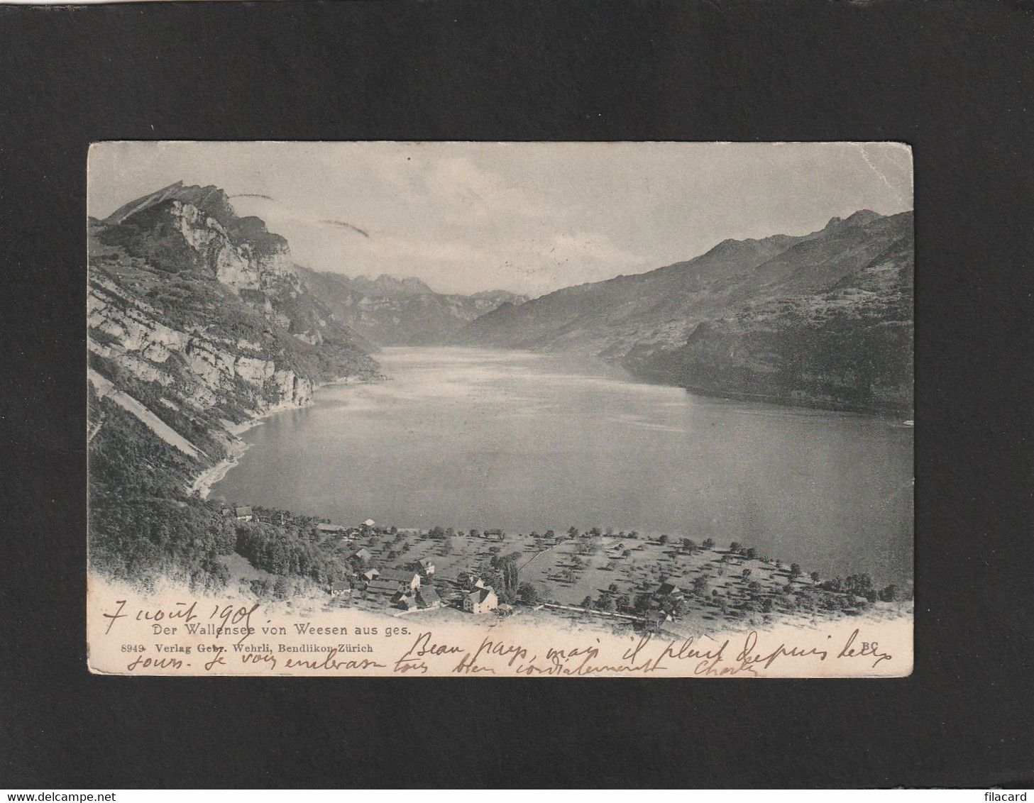 107970          Svizzera,  Der  Wallensee  Von  Weesen  Aus  Ges.,  VG  1905 - Weesen