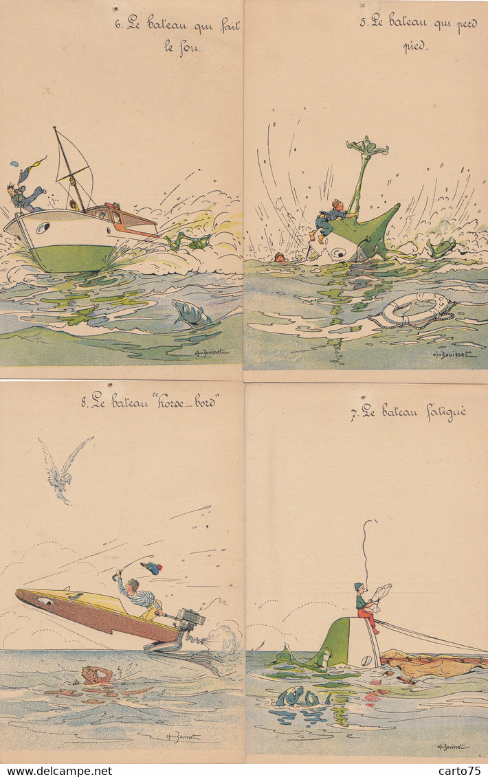 Illustrateurs - Firmin Bouisset - Série De 12 Cpa - Humour - Histoire Bâteaux Pêche Voile - Zumbusch, Ludwig V.