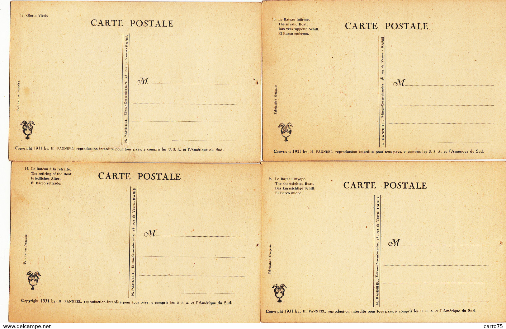 Illustrateurs - Firmin Bouisset - Série De 12 Cpa - Humour - Histoire Bâteaux Pêche Voile - Zumbusch, Ludwig V.