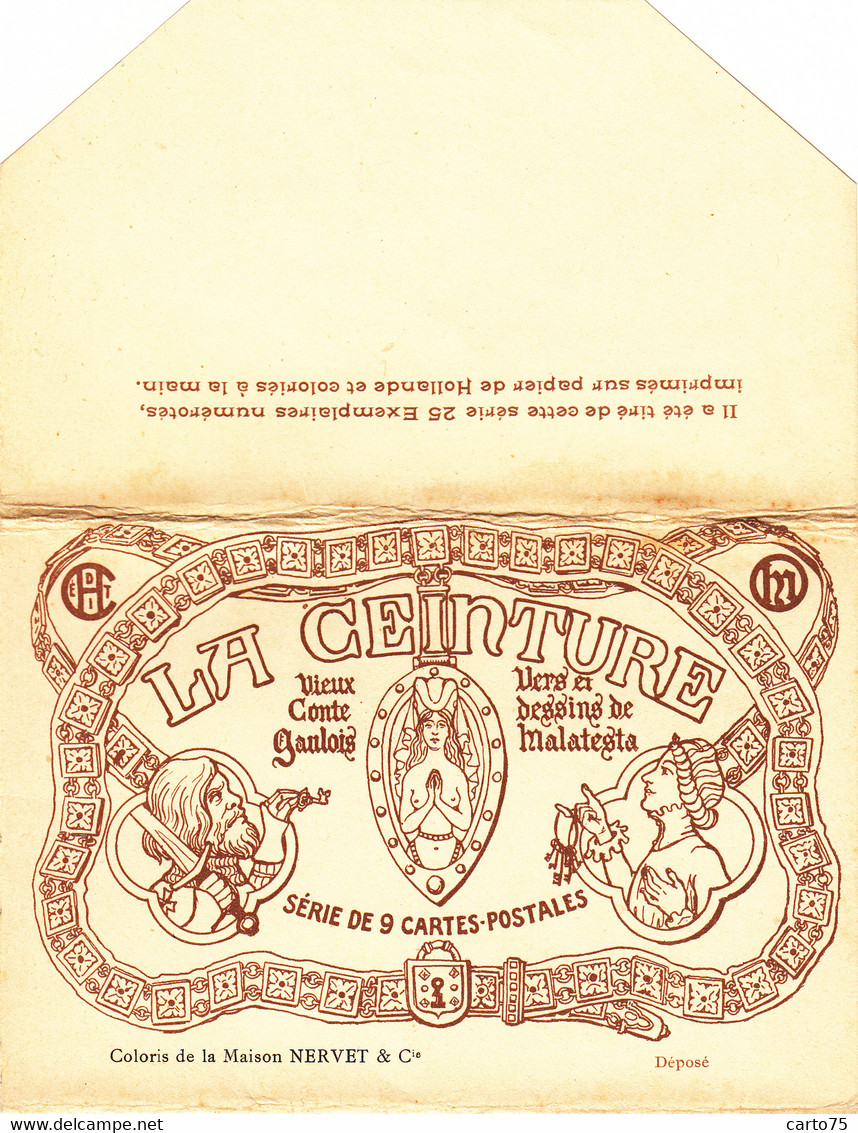 Illustrateurs - Henri Malteste Dit Malatesta (1870-1920) - Série De 9 Cpa + 1 + Pochette - Ceinture De Chasteté - Malteste