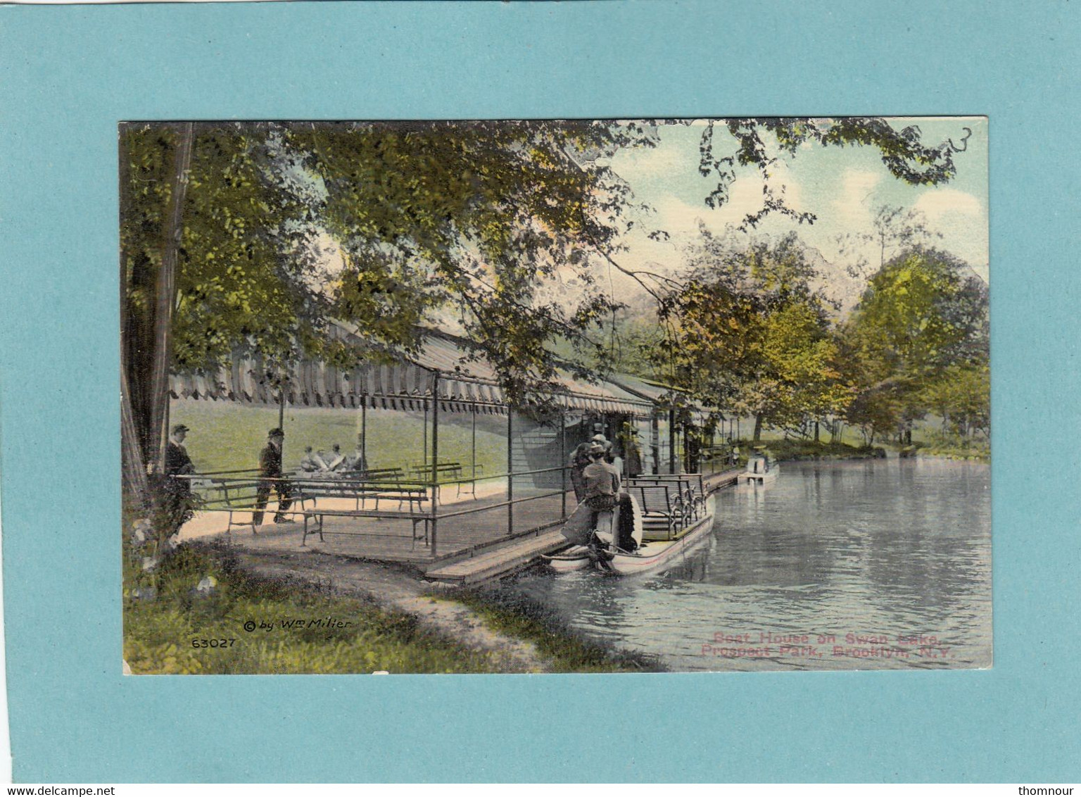 NEW YORK  -  PORT  HOUSE ON SWAN LAKE . BROOKLYN  - - Parks & Gardens