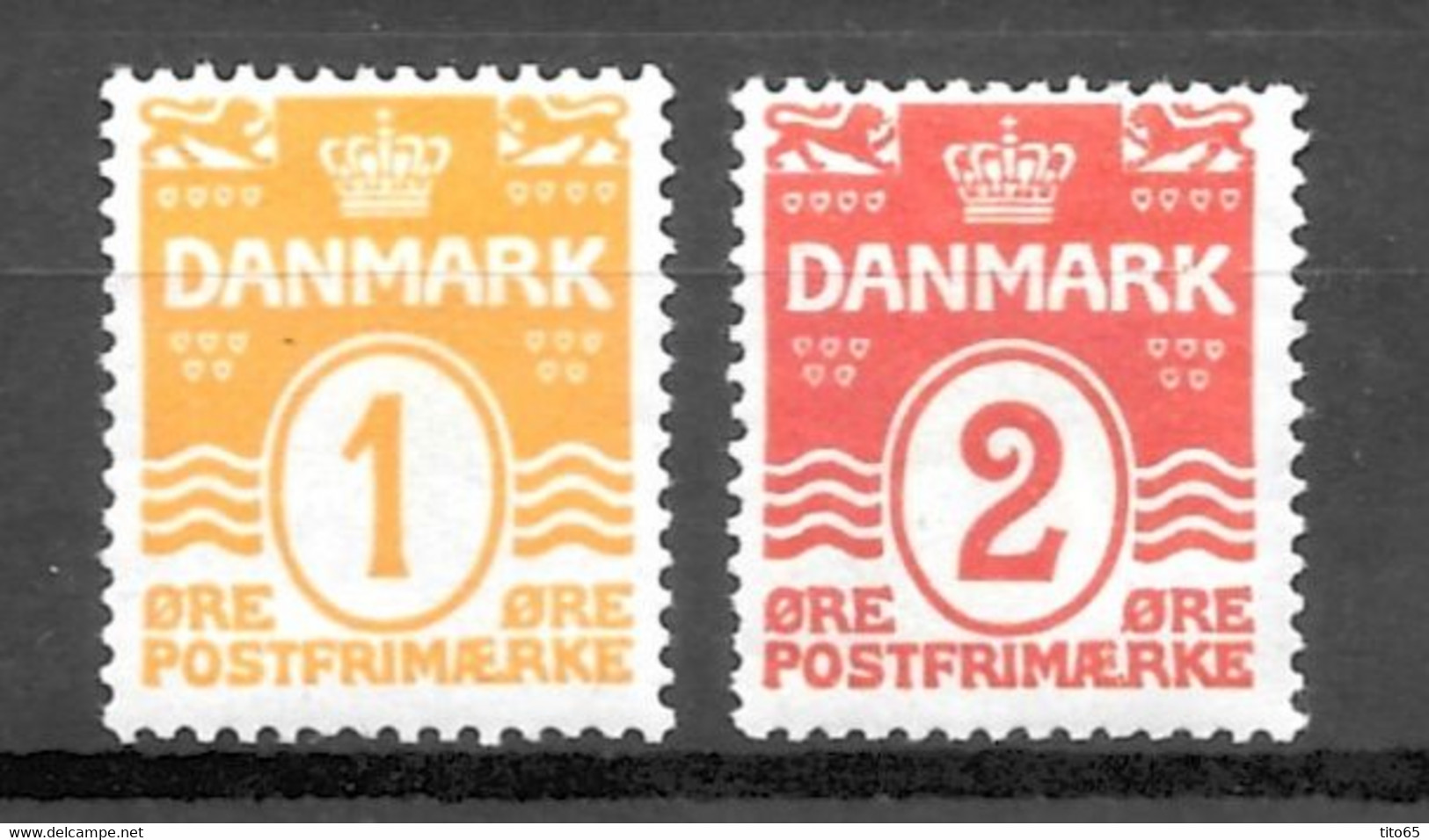 AFA # 77-78  Denmark    MH    1914    (12 3/4) - Nuovi