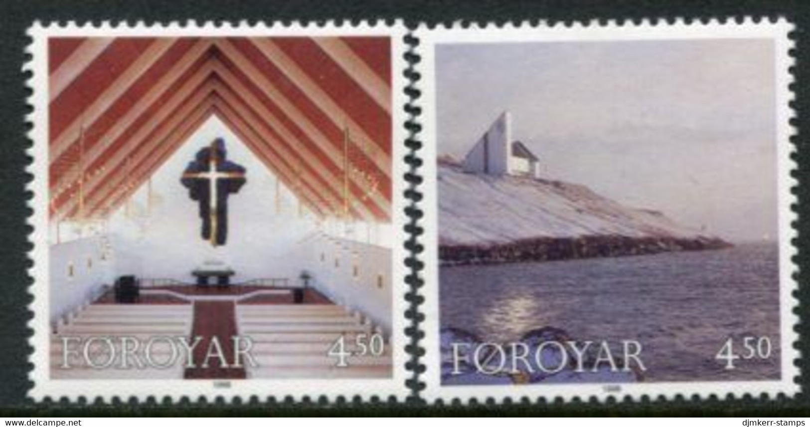 FAEROE IS. 1998 Christmas: Frederik Church  MNH / **.  Michel 345-46 - Islas Faeroes