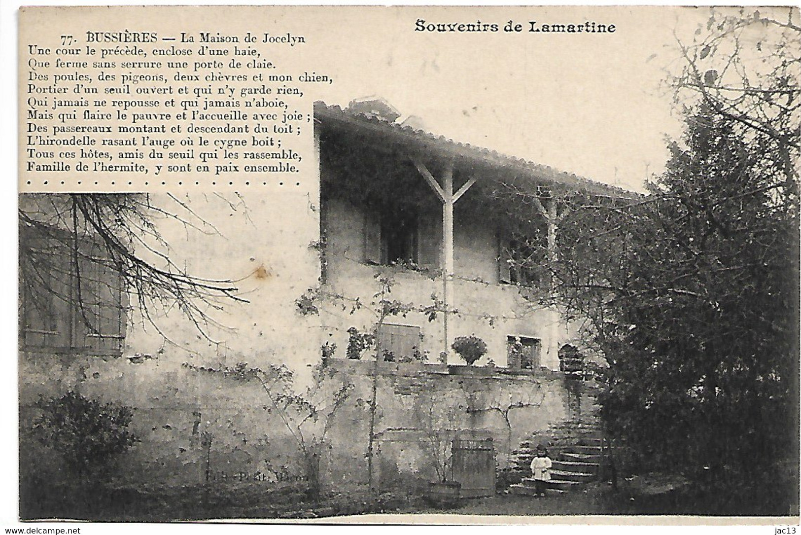 L90B555 - Souvenirs De Lamartine - Bussières - 77 La Maison De Jocelyn - Otros & Sin Clasificación