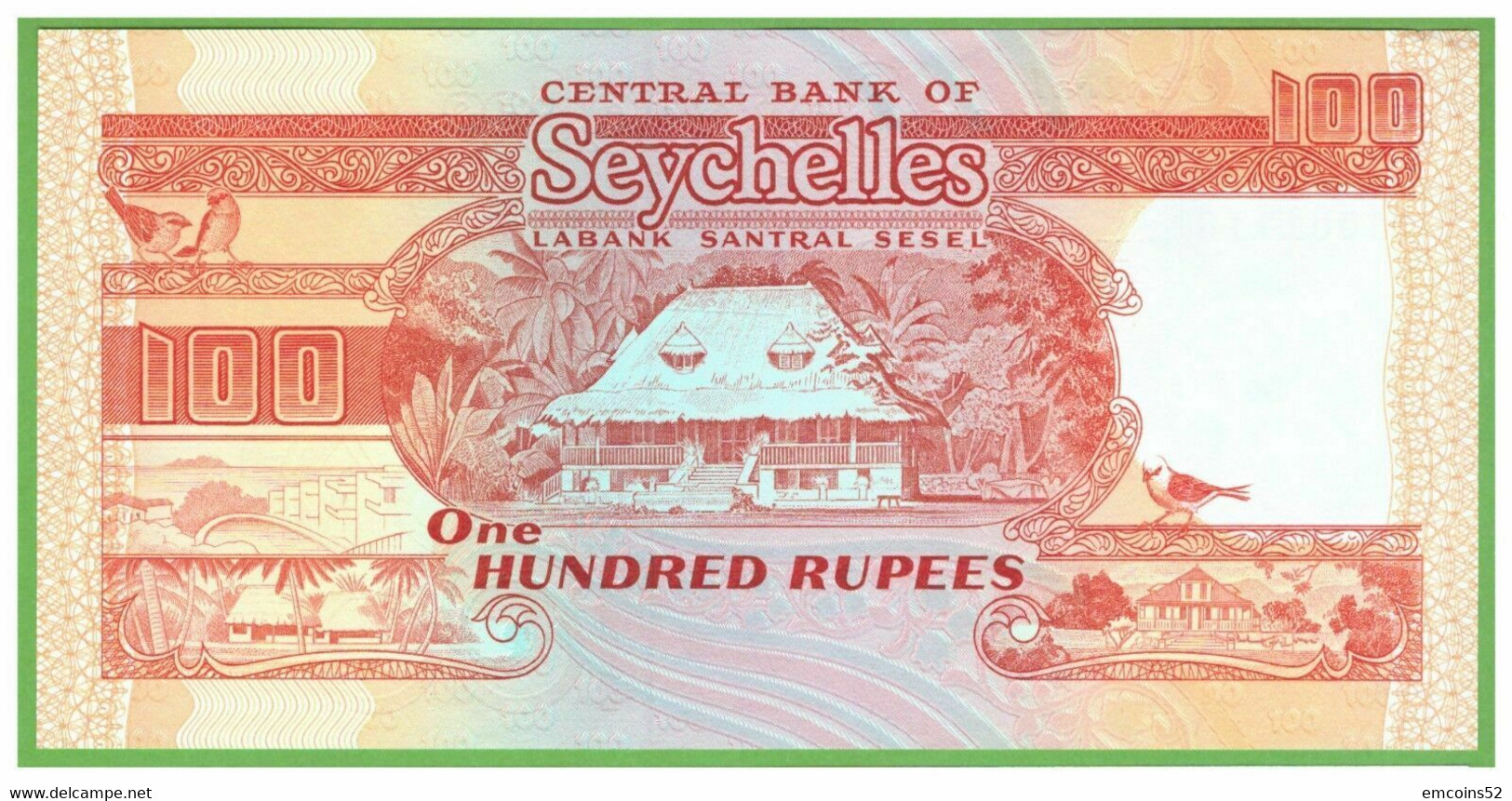 SEYCHELLES 100 RUPEES 1989  P-35  UNC - Seychellen