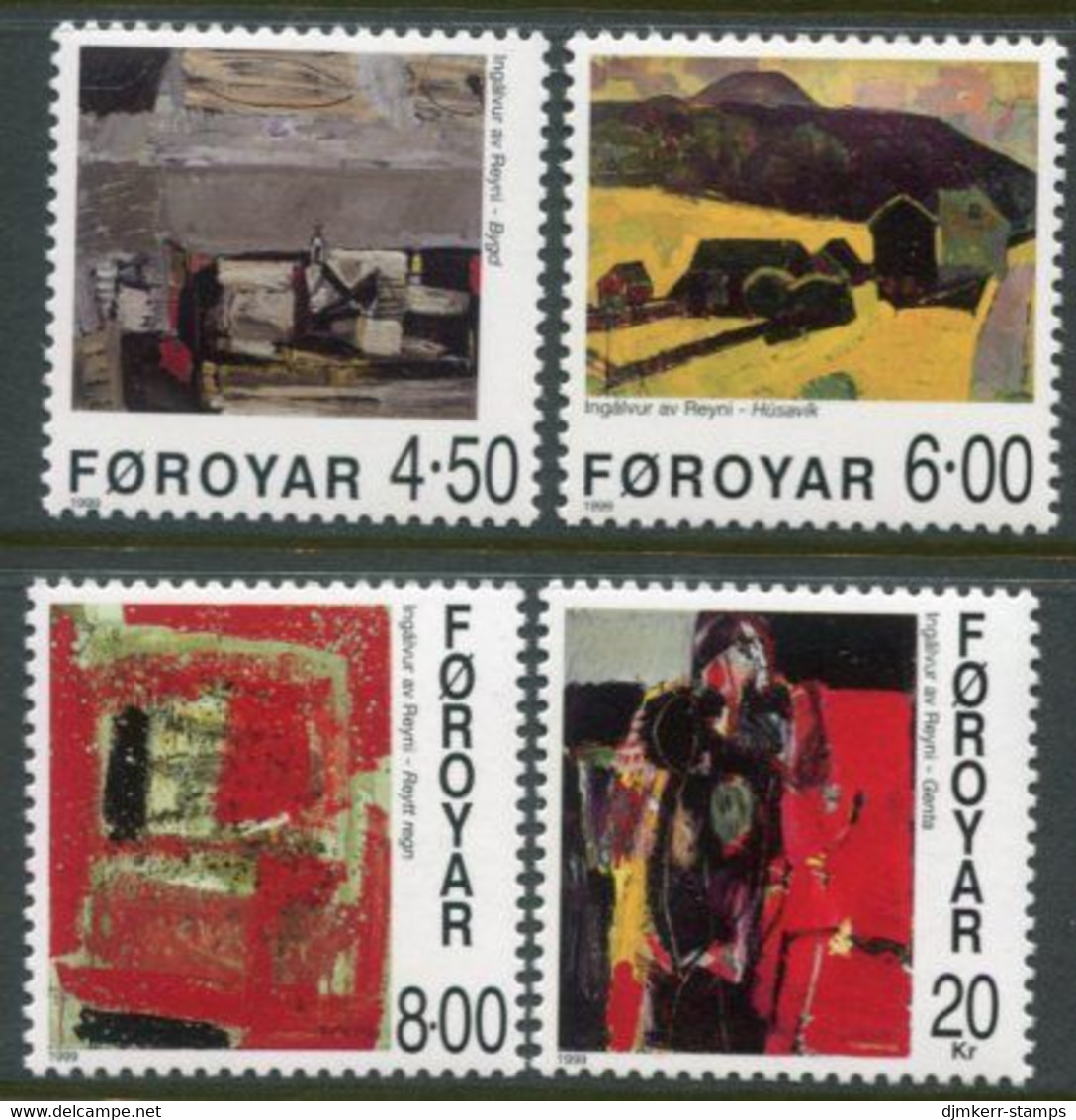FAEROE ISLANDS 1999 Reyni Paintings MNH / **.  Michel 362-65 - Faroe Islands