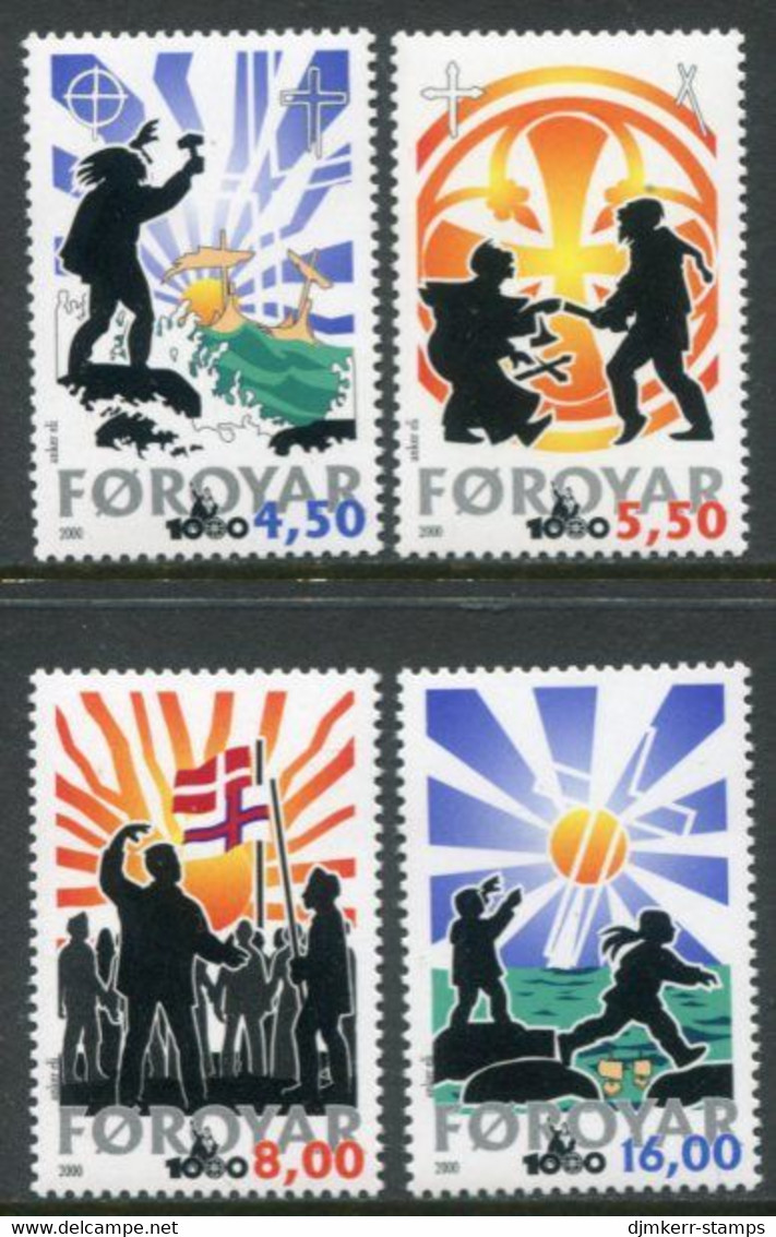 FAEROE ISLANDS 2000 Millenary Of Christianity MNH / **.  Michel 368-71 - Faroe Islands