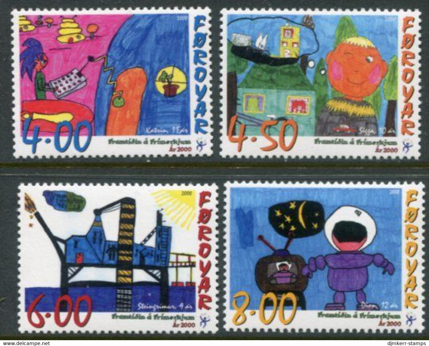 FAEROE ISLANDS 2000 International Children's Painting Competition MNH / **.  Michel 375-78 - Färöer Inseln
