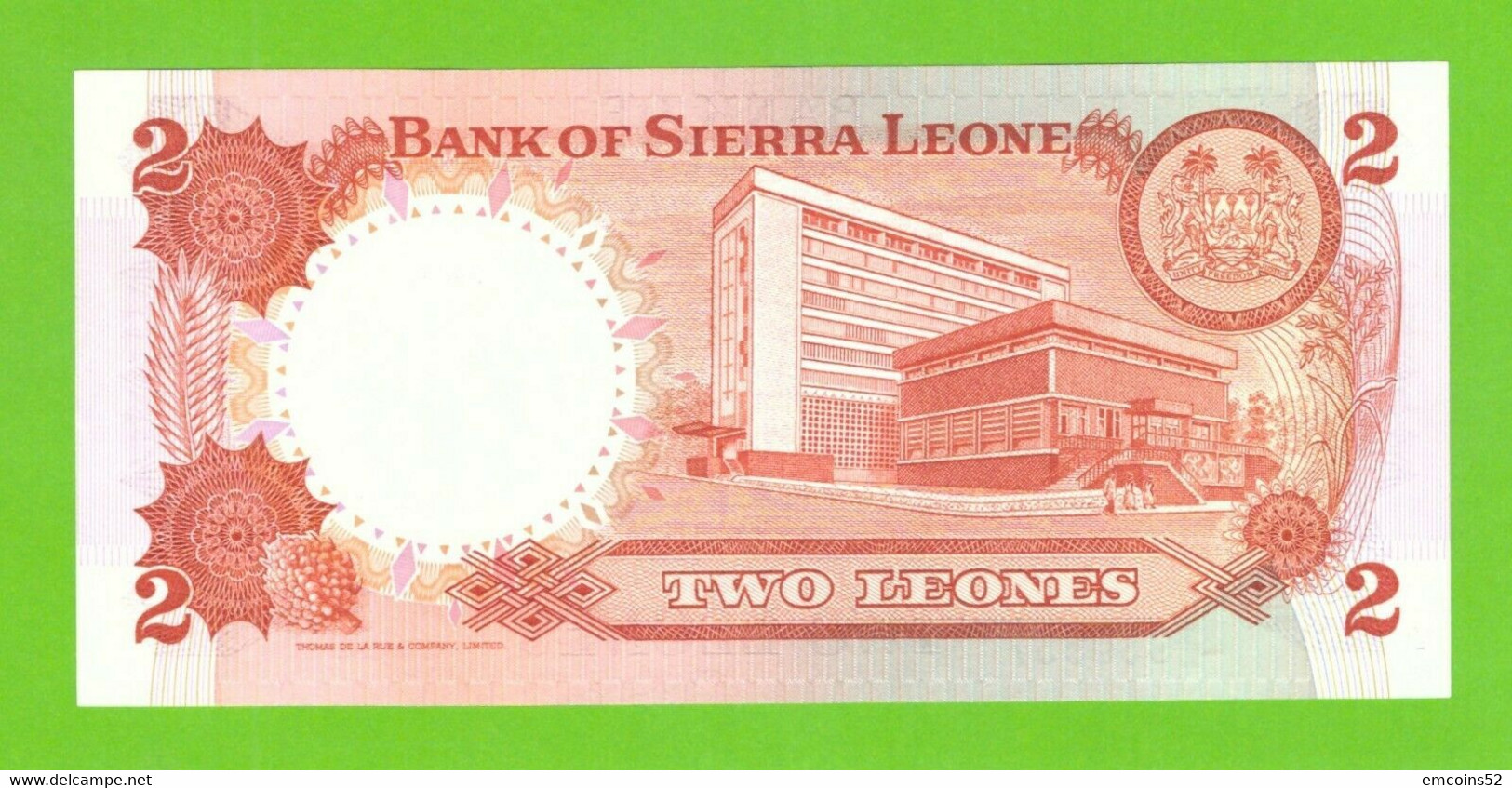 SIERRA LEONE 2 LEONES 1980  P-6e UNC - Sierra Leone