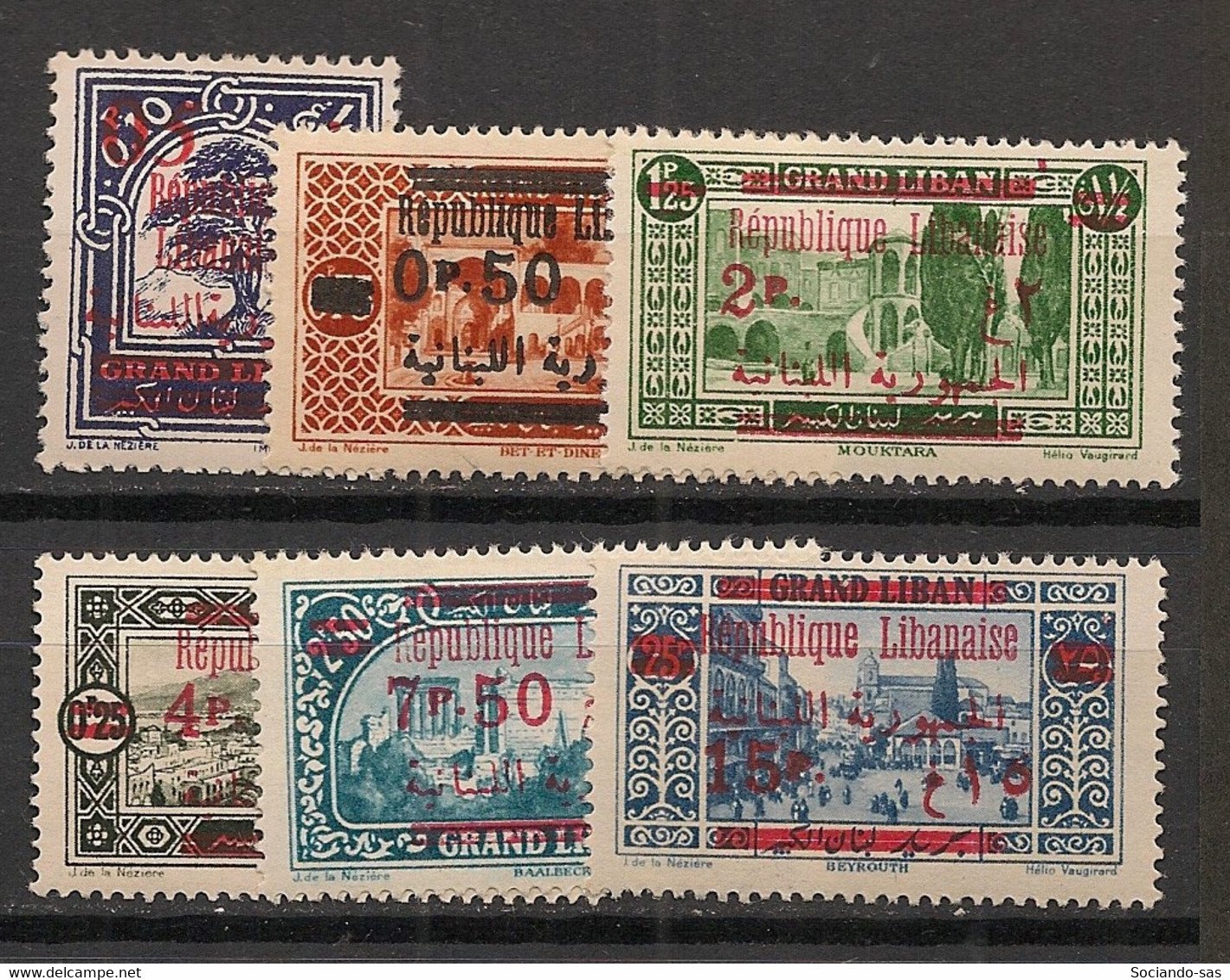 GRAND LIBAN - 1928 - N°Yv. 116 à 121 - Série Complète - Neuf * / MH VF - Unused Stamps