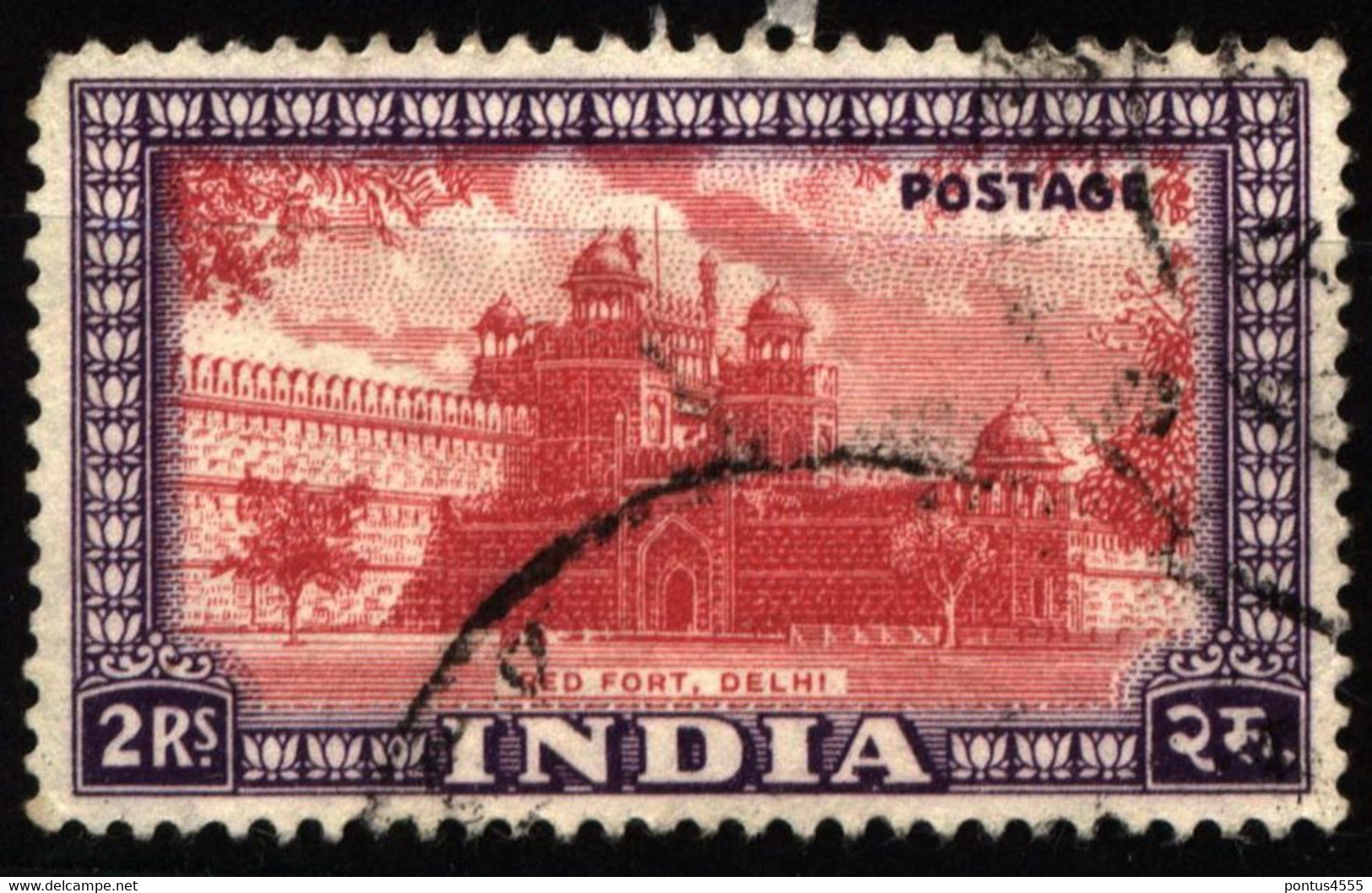 India 1949 Mi 203 Red Fort, Delhi - Used Stamps