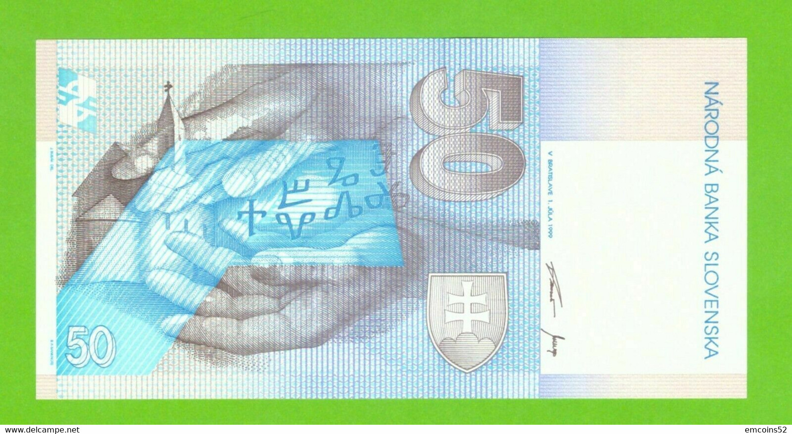 SLOVAKIA 50 KORUN 1999  P-21c  UNC - Slovakia