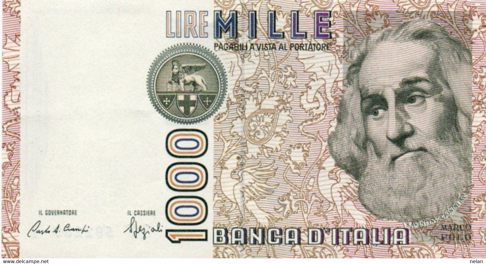 ITALIA  1000 LIRE - 1988  -  P-109b2  Unc    Firme: Carlo Azeglio Ciampi = Speziali - 1000 Lire