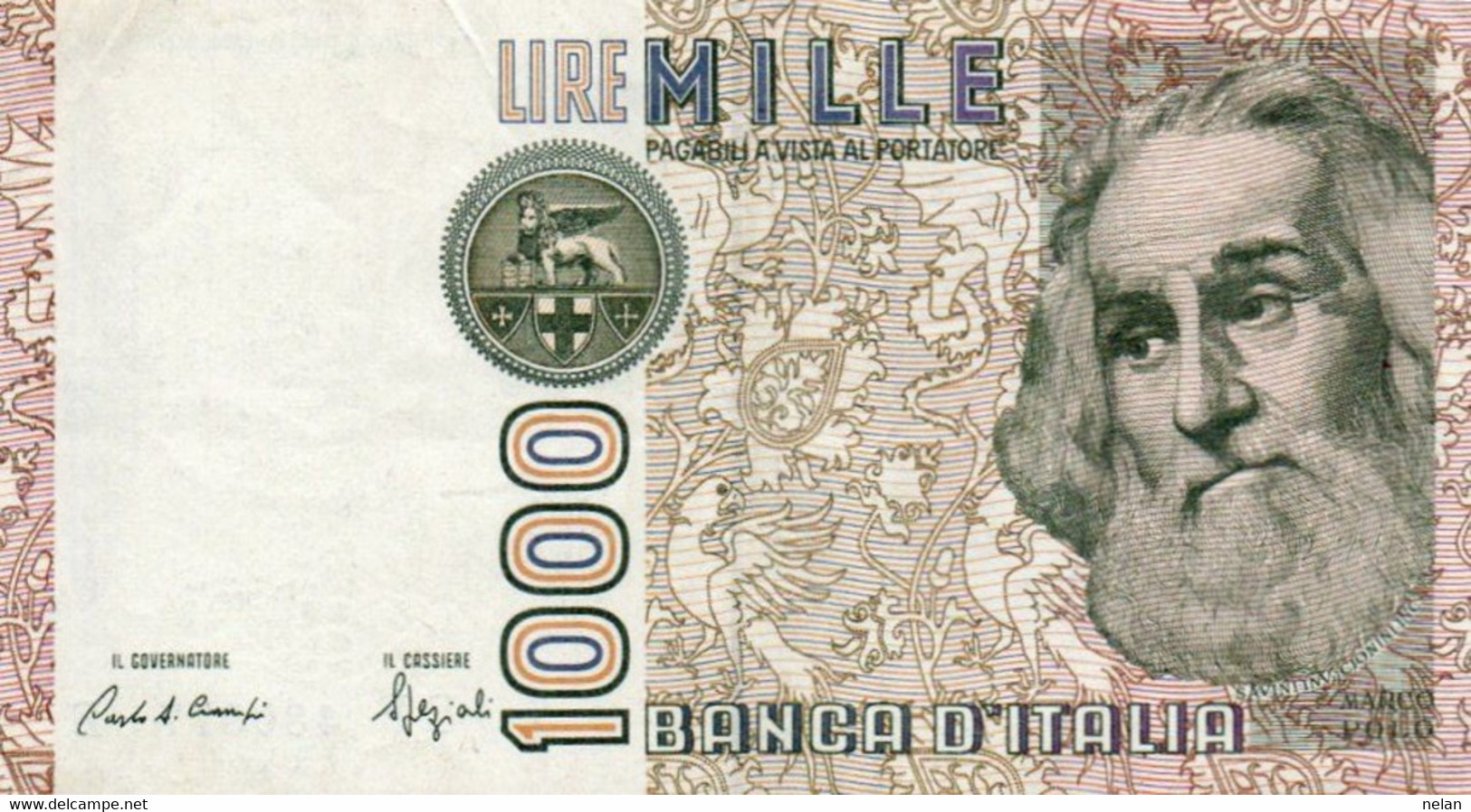 ITALIA  1000 LIRE - 1988  -  P-109b2  Circ.    Firme: Carlo Azeglio Ciampi = Speziali - 1000 Liras