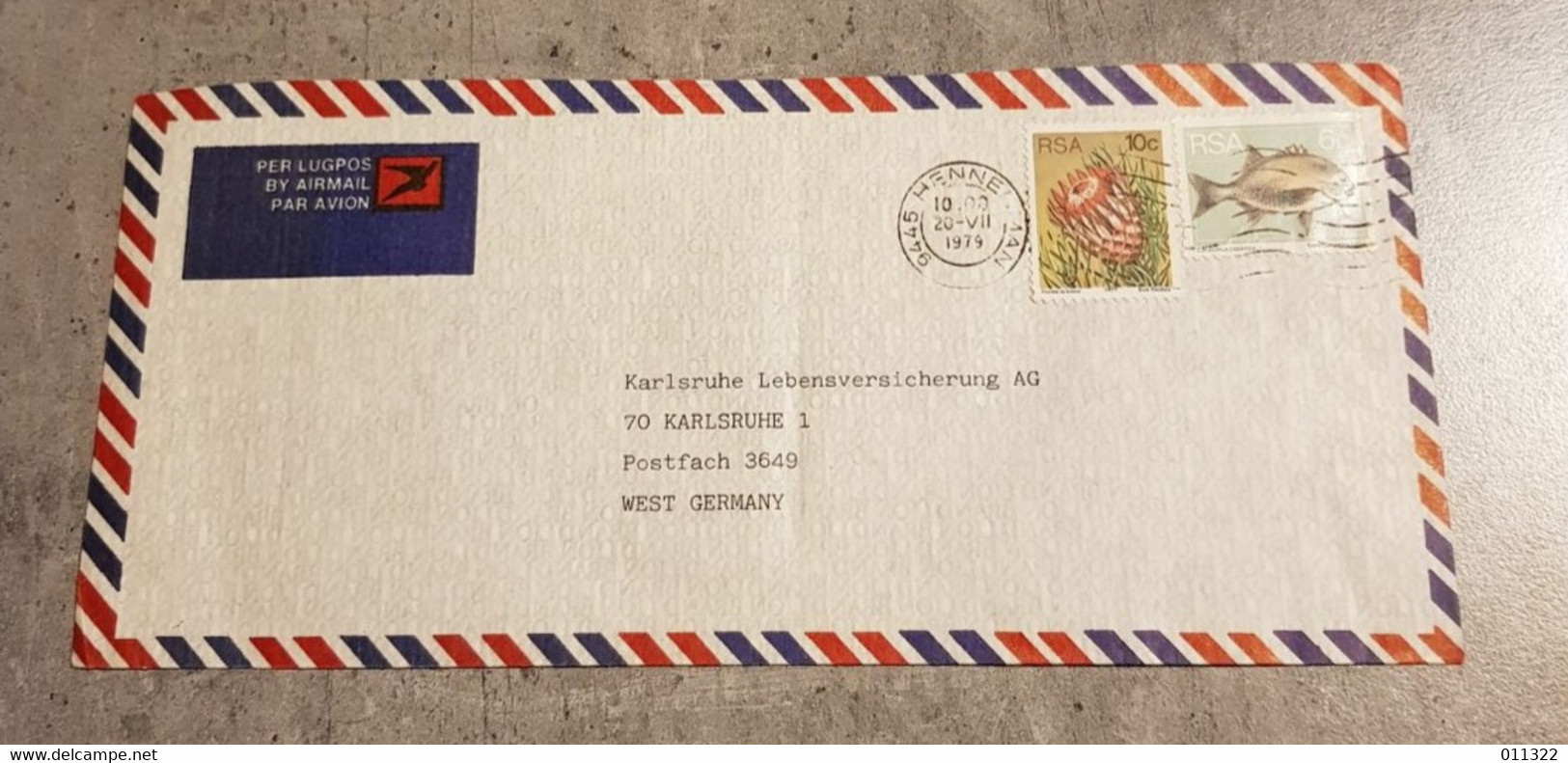 RSA AIRMAIL COVER CIRCULED SEND TO GERMANY YEAR 1979 - Poste Aérienne