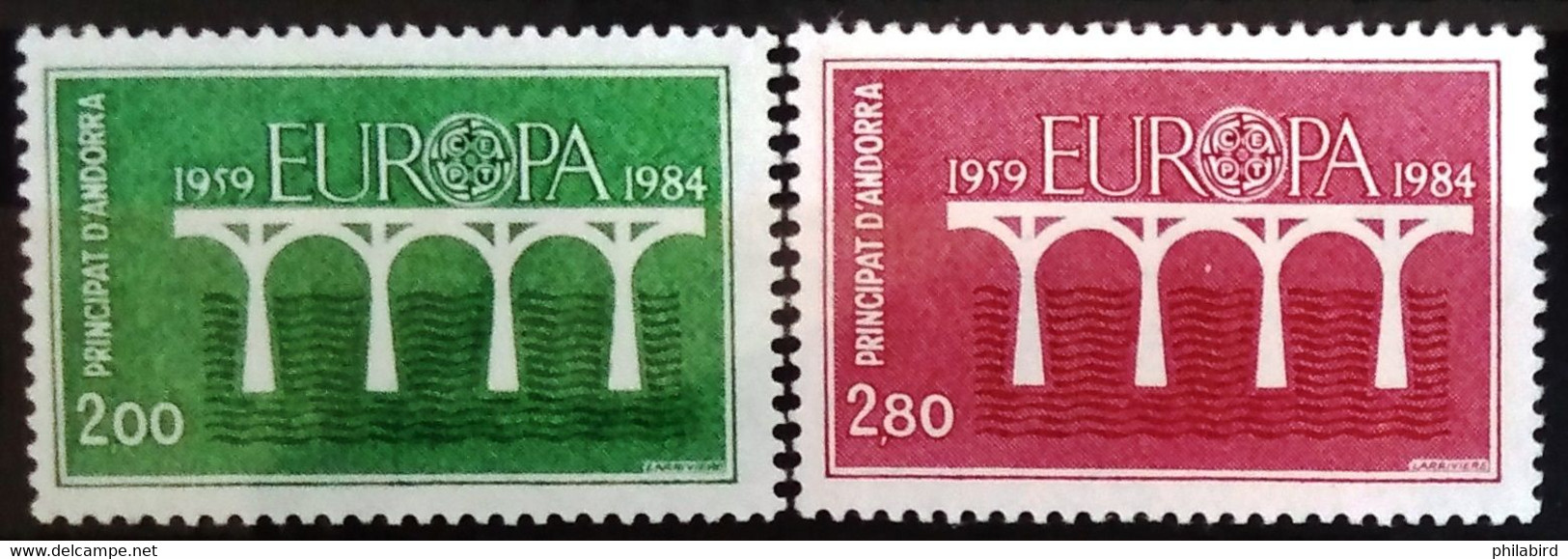 EUROPA 1984 - ANDORRE FRANCAIS                  N° 329/330                        NEUF** - 1984