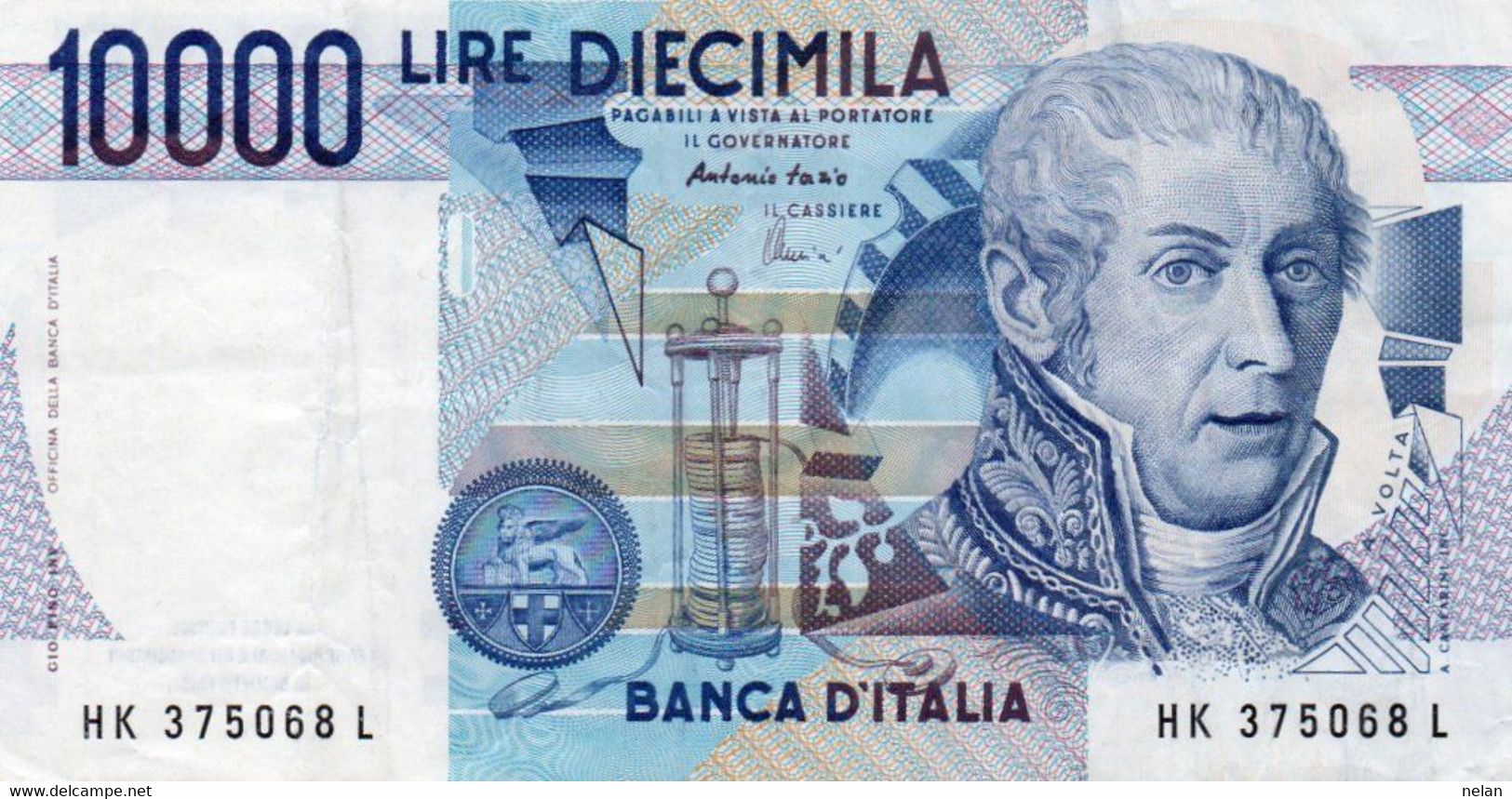 ITALIA 10000 LIRE  1997 P-112d2  Circ. - Firme: Antonio Fazio (Governatore) & Angelo Amici (Cassiere) - 10000 Lire