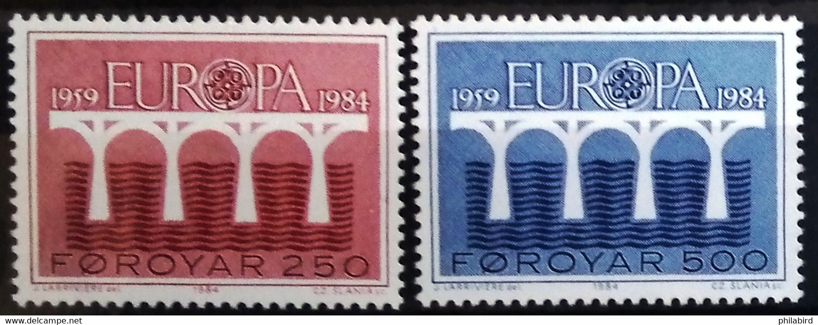 EUROPA 1984 - FEROE                  N° 91/92                        NEUF* - 1984