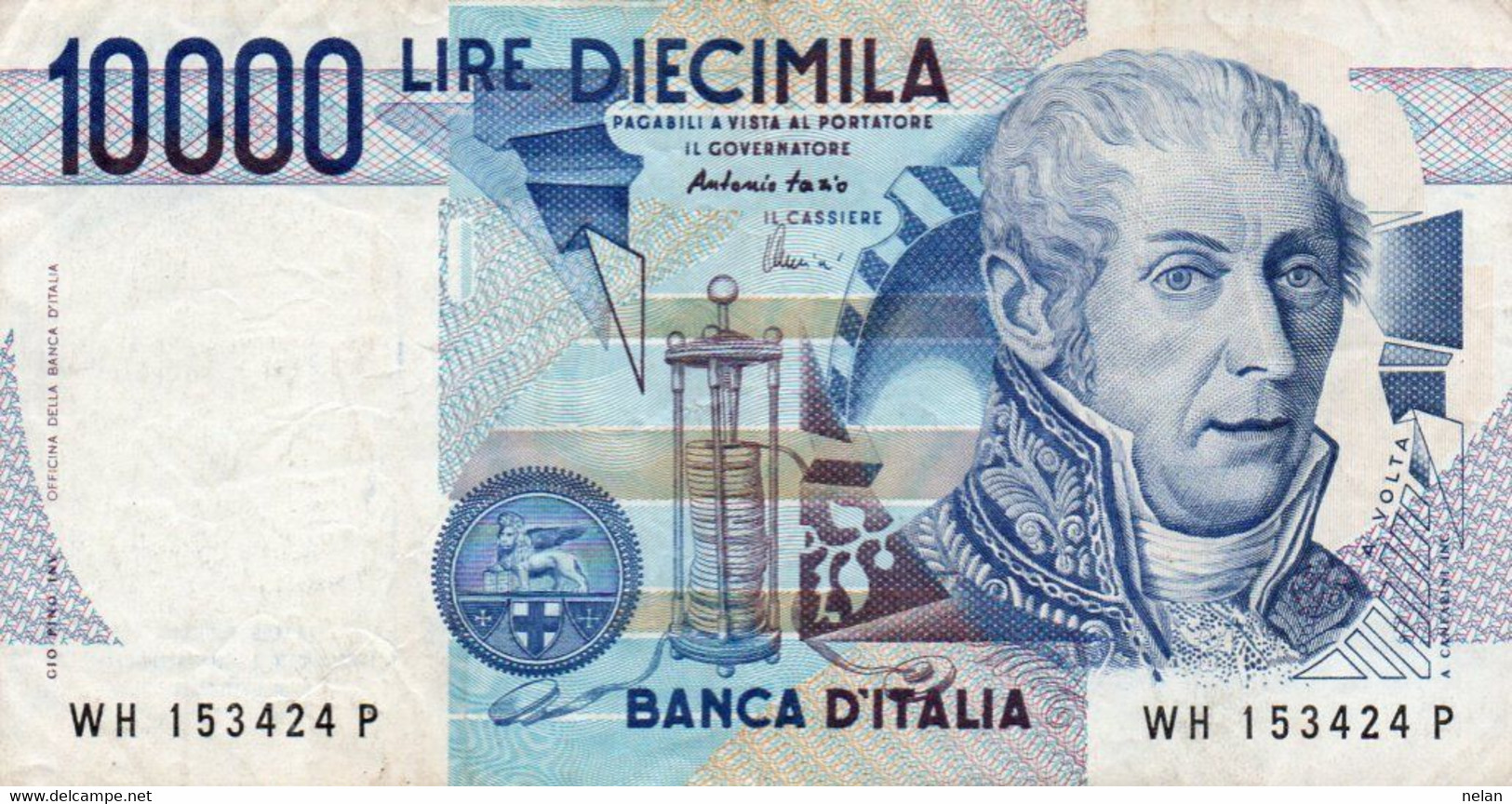 ITALIA 10000 LIRE  1997 P-112d1  Circ. - Firme: Antonio Fazio (Governatore) & Angelo Amici (Cassiere) - 10000 Lire