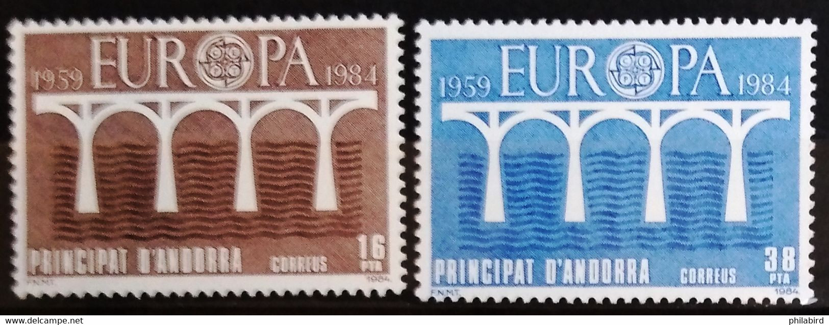 EUROPA 1984 - ANDORRE ESPAGNOL                 N° 167/168                        NEUF* - 1984