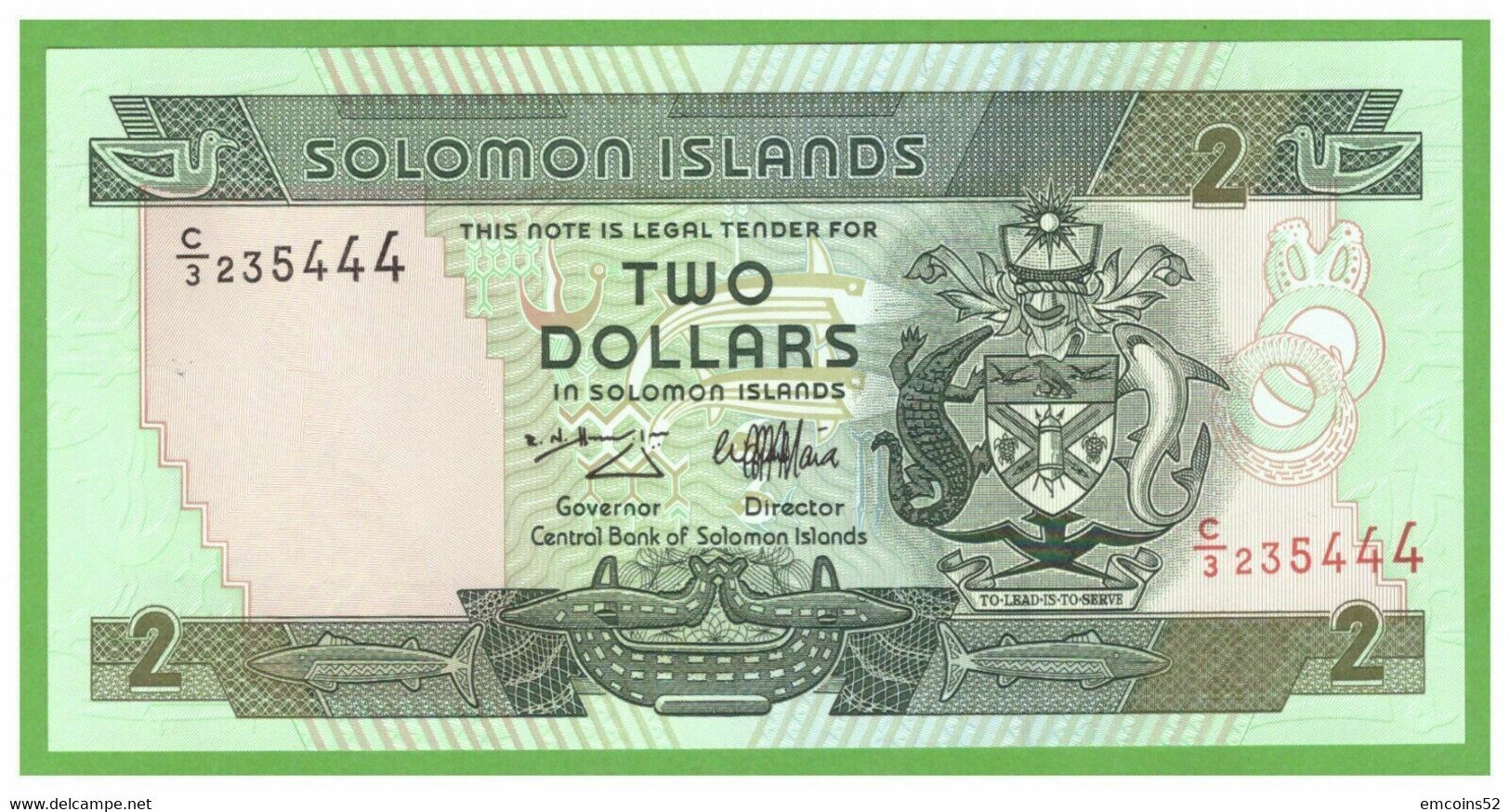 SOLOMON ISLANDS 2 DOLLARS 1997  P-18  UNC - Isla Salomon