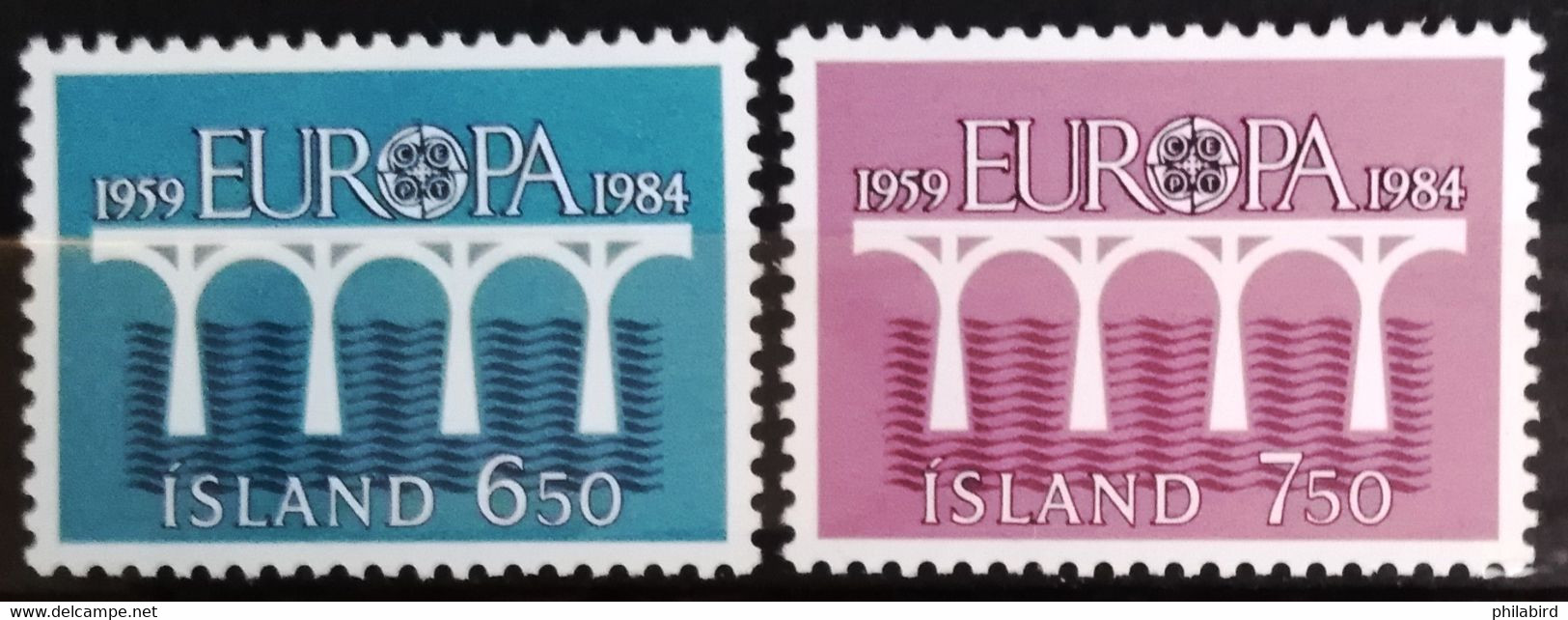 EUROPA 1984 - ISLANDE                 N° 567/568                        NEUF* - 1984