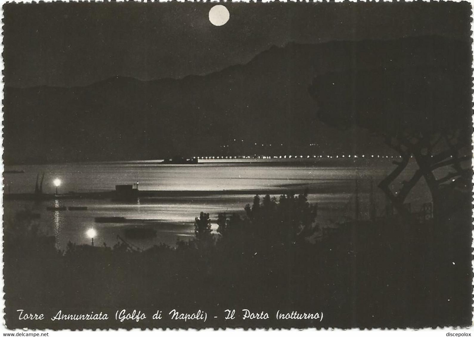 AB326 Torre Annunziata (Napoli) - Il Porto - Panorama Notturno Notte Nuit Night Nacht Noche / Non Viaggiata - Torre Annunziata