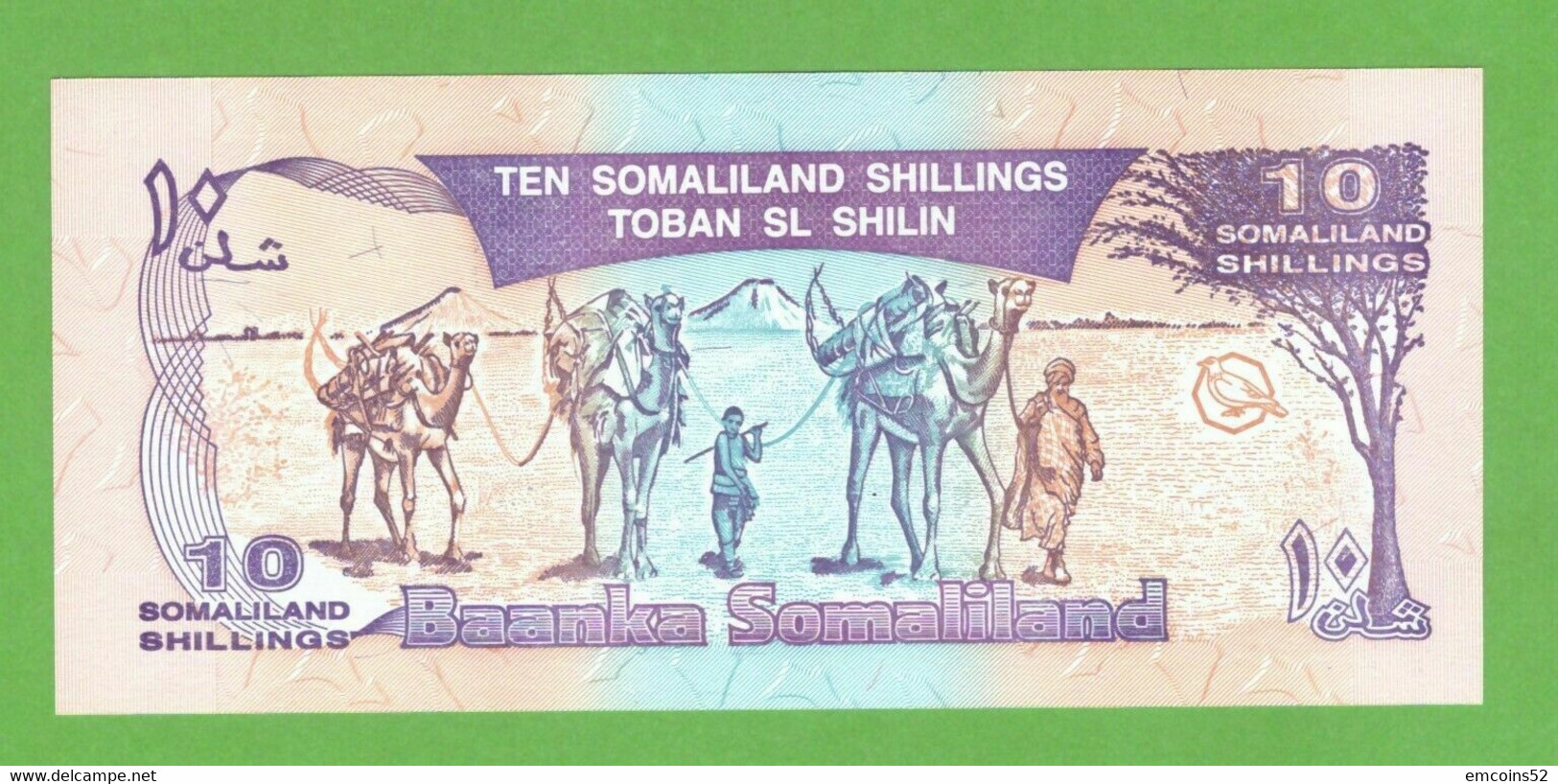 SOMALILAND 10 SHILLINGS 1996  P-15  UNC - Somalia