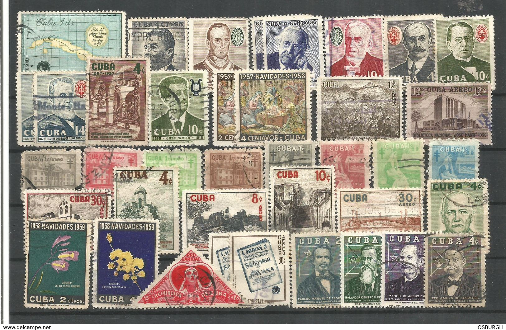 CUBA. SELECTION OF USED STAMPS - Collections, Lots & Séries