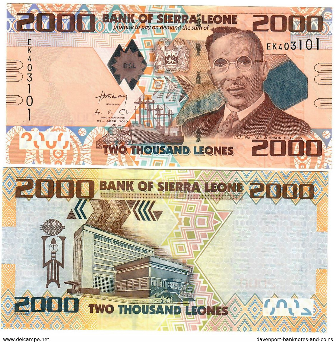 Sierra Leone 2000 Leones 2010 UNC - Sierra Leone