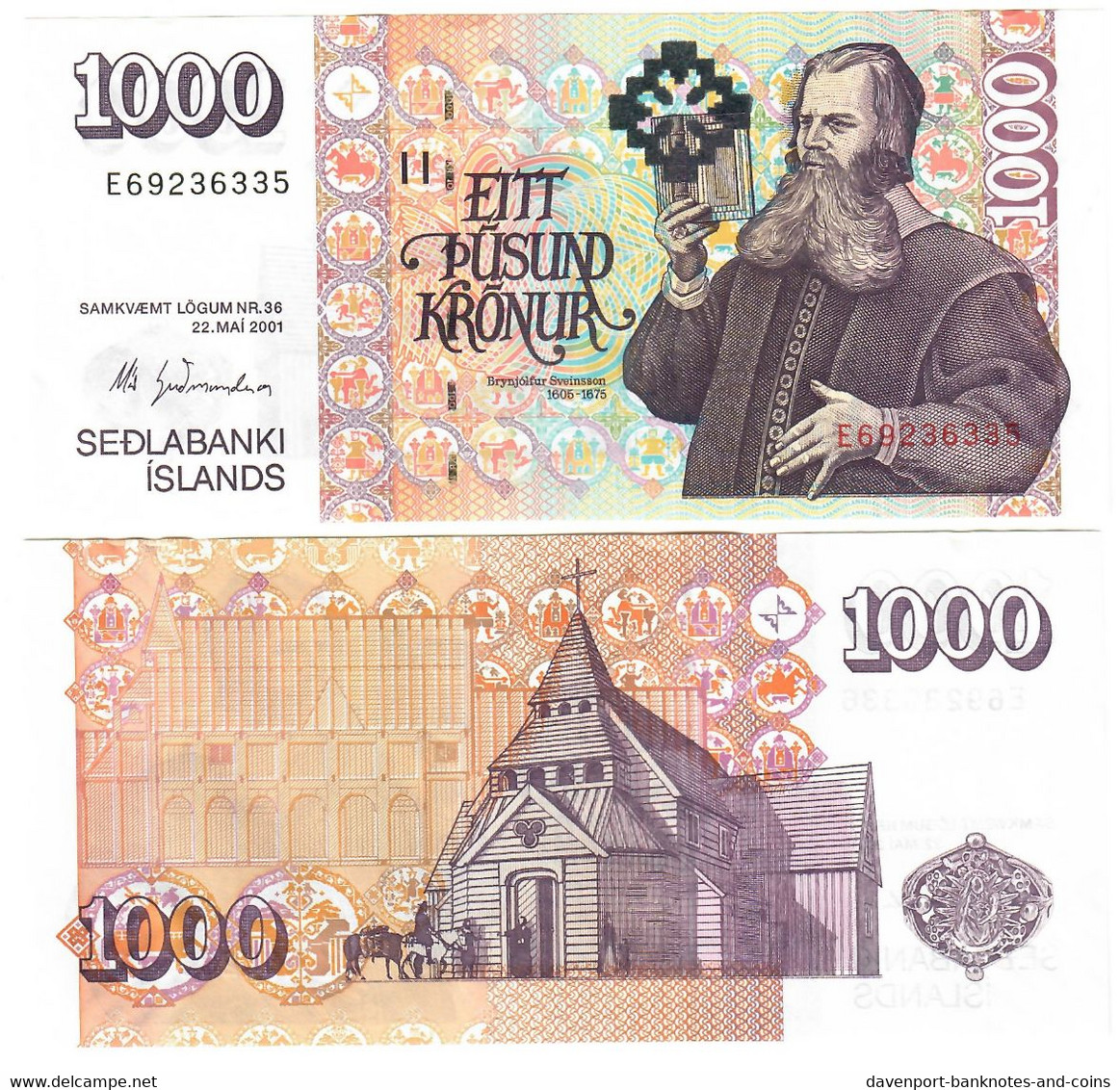 Iceland 1000 Kronur 2001 (2009) UNC - Islanda