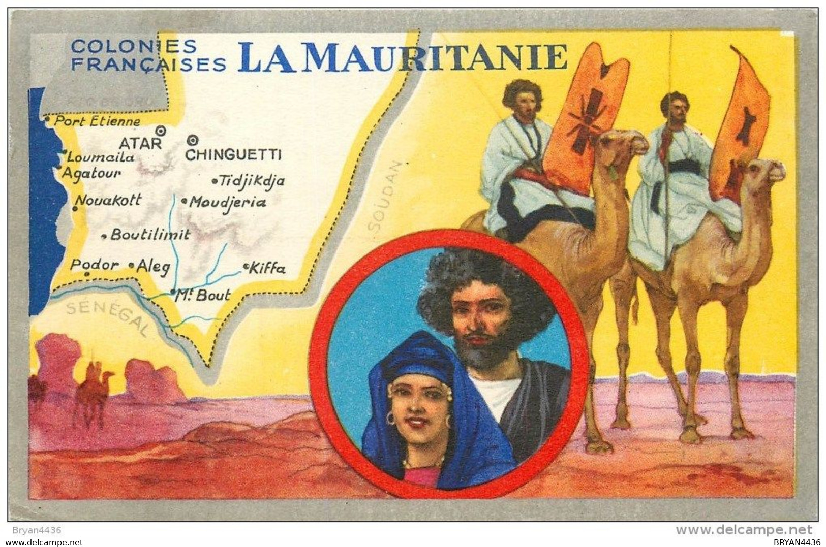 MAURITANIE - CPA  - PUB ILLUSTREE " LION NOIR " - TRES BON ETAT - Mauritanie