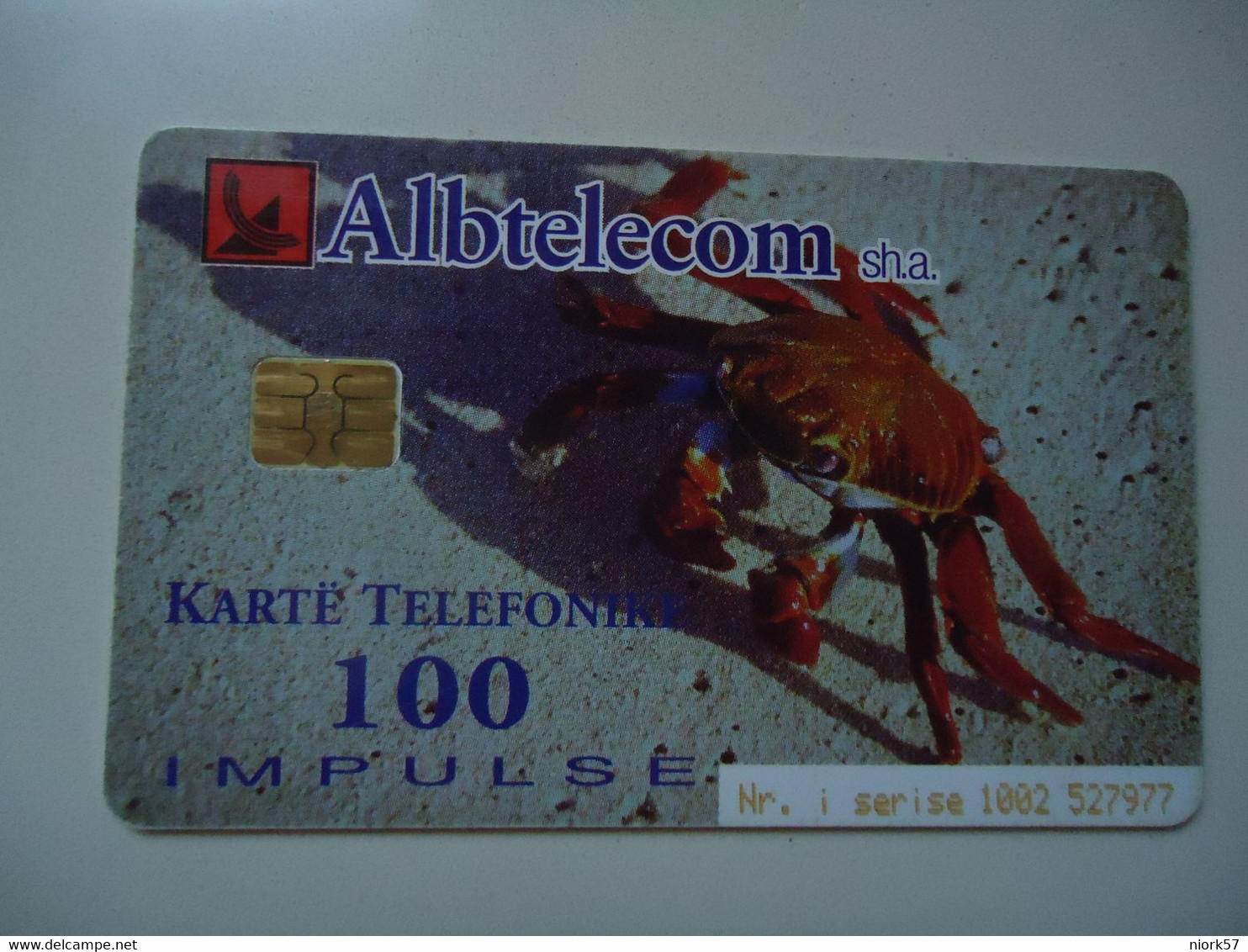 ALBANIA   USED   PHONECARDS  MARINE LIFE GRAB 2 SCAN - Fish