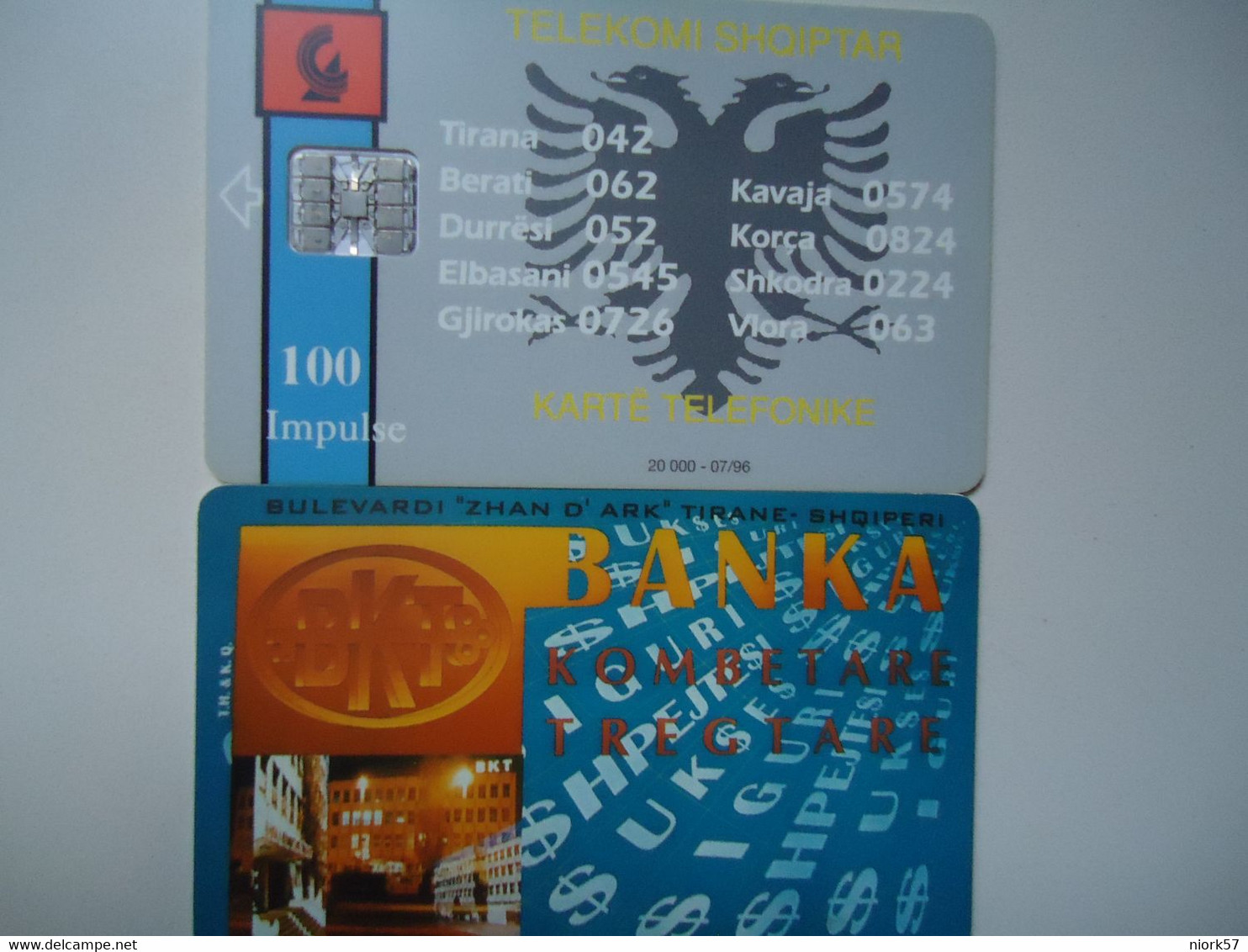 ALBANIA   USED   PHONECARDS  ADVERSTISING TIR 20000 - Albanien