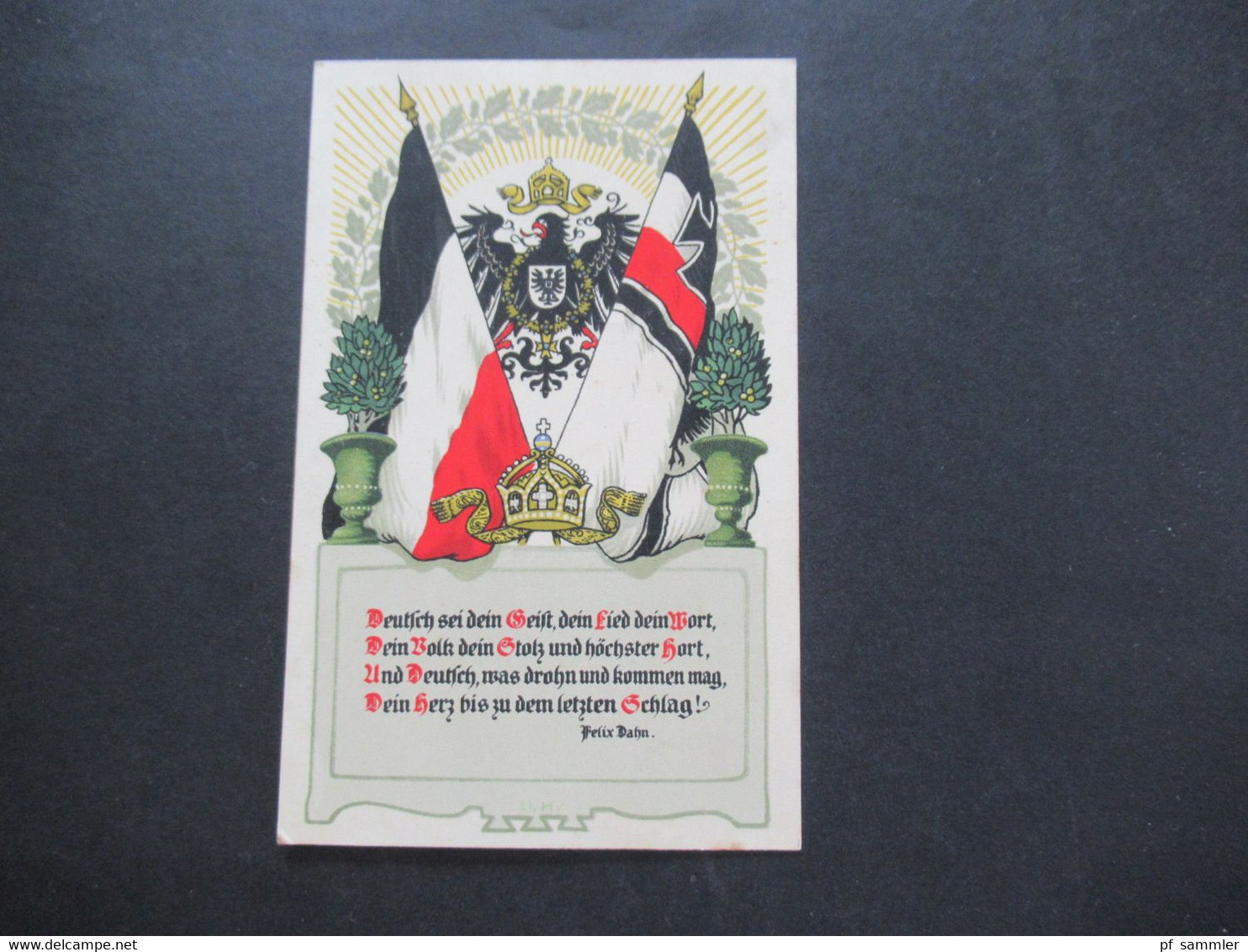 1.WK 1915 Feldpostkarte Propaganda Deutsch Sei Dein Geist, Dein Lied, Dein Wort! K.W. Feldpostexp. Landwehr Division - Guerre 1914-18