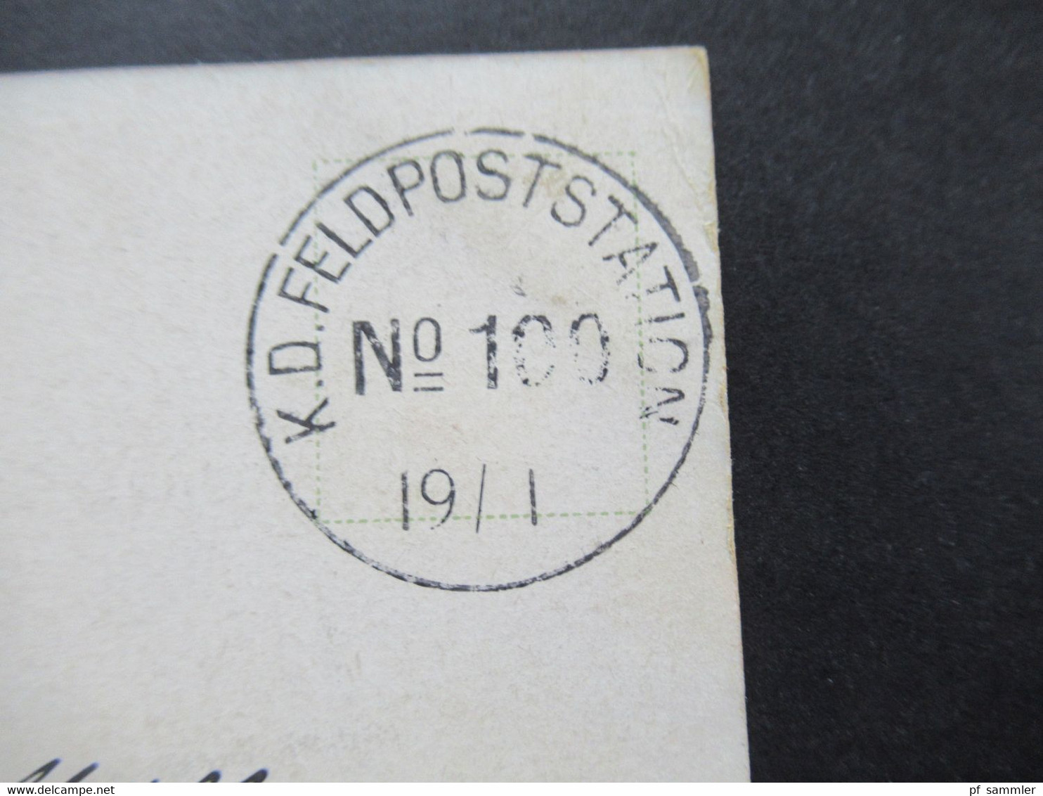 1.WK Um 1915 Feldpostkarte Angriff Einer Maschinengewehr Compagnie Stempel K1 K.D. Feldpostexpedition No.100 Aus Viviers - Guerre 1914-18