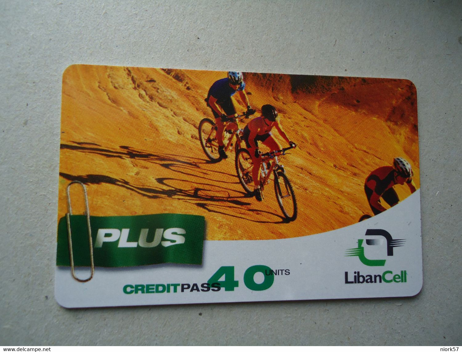 LEBANON LIBAN USED CARDS PREPAID BIKES  MOUNTAIN CYCLING - Líbano