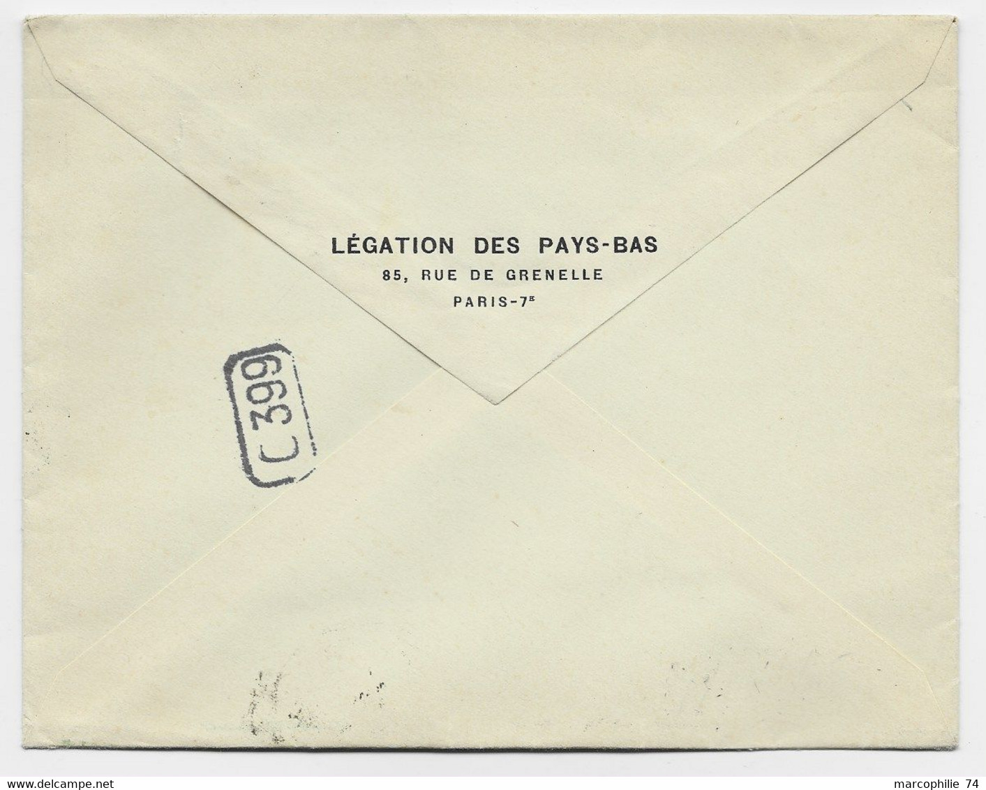 FRANCE ARTS DECORATIFS 75C SEUL LETTRE COVER PARIS 44 R DE GRENELLE 23. III.1925 POUR HOLLANDE AU TARIF - 1921-1960: Periodo Moderno